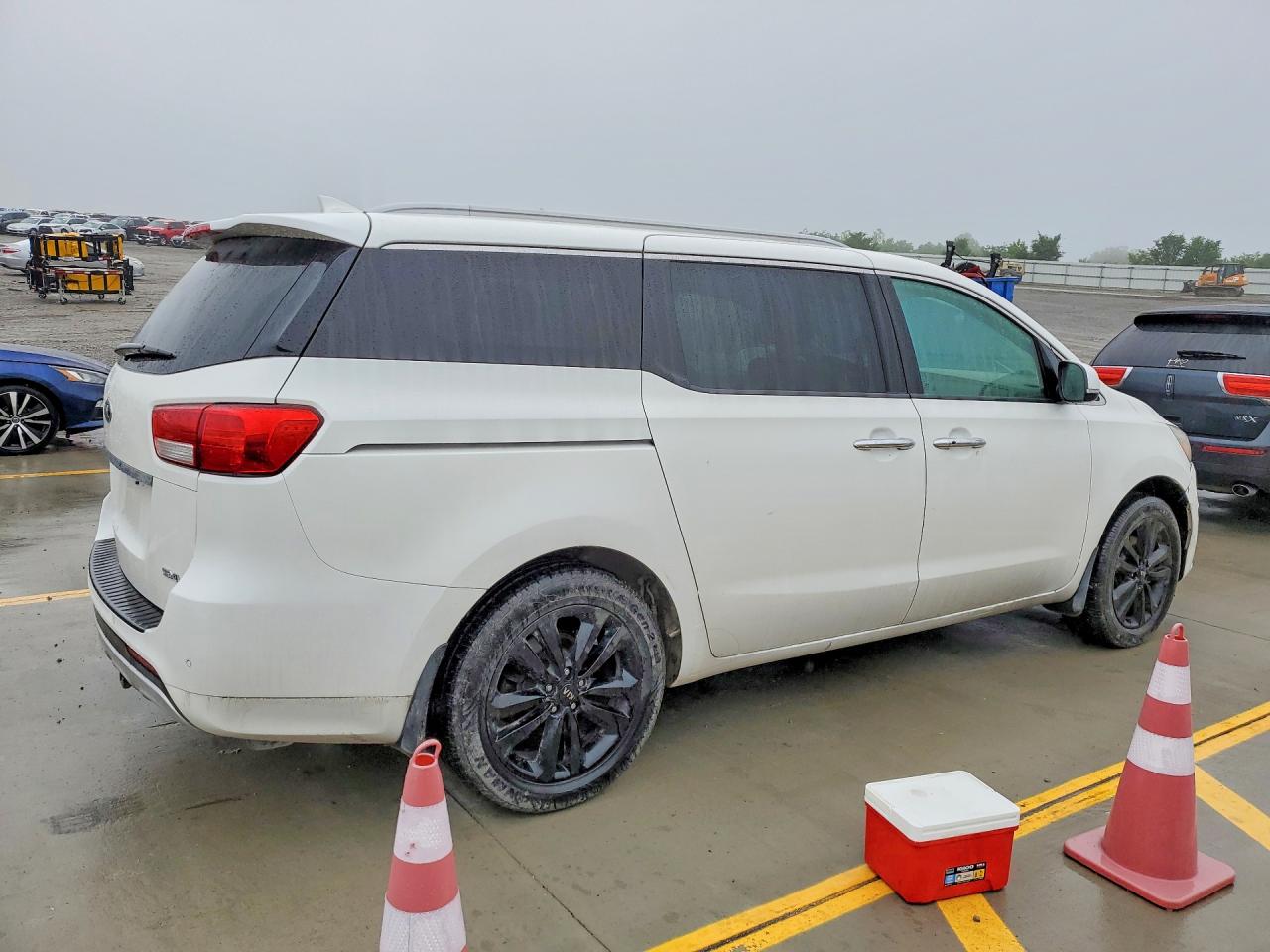 2015 Kia Sedona Sxl White vin: KNDME5C15F6033473