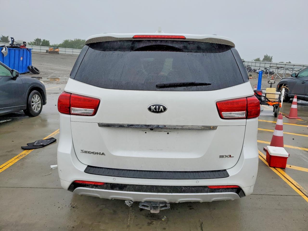 2015 Kia Sedona Sxl White vin: KNDME5C15F6033473
