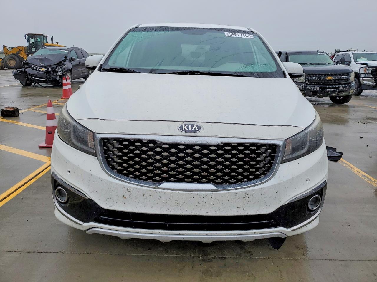 2015 Kia Sedona Sxl White vin: KNDME5C15F6033473