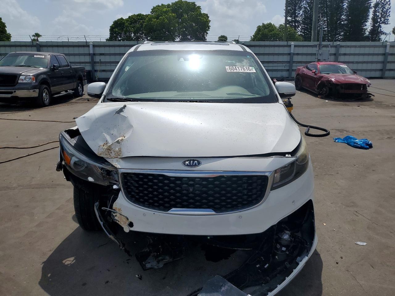 2015 Kia Sedona Sxl Белый vin: KNDME5C15F6038298