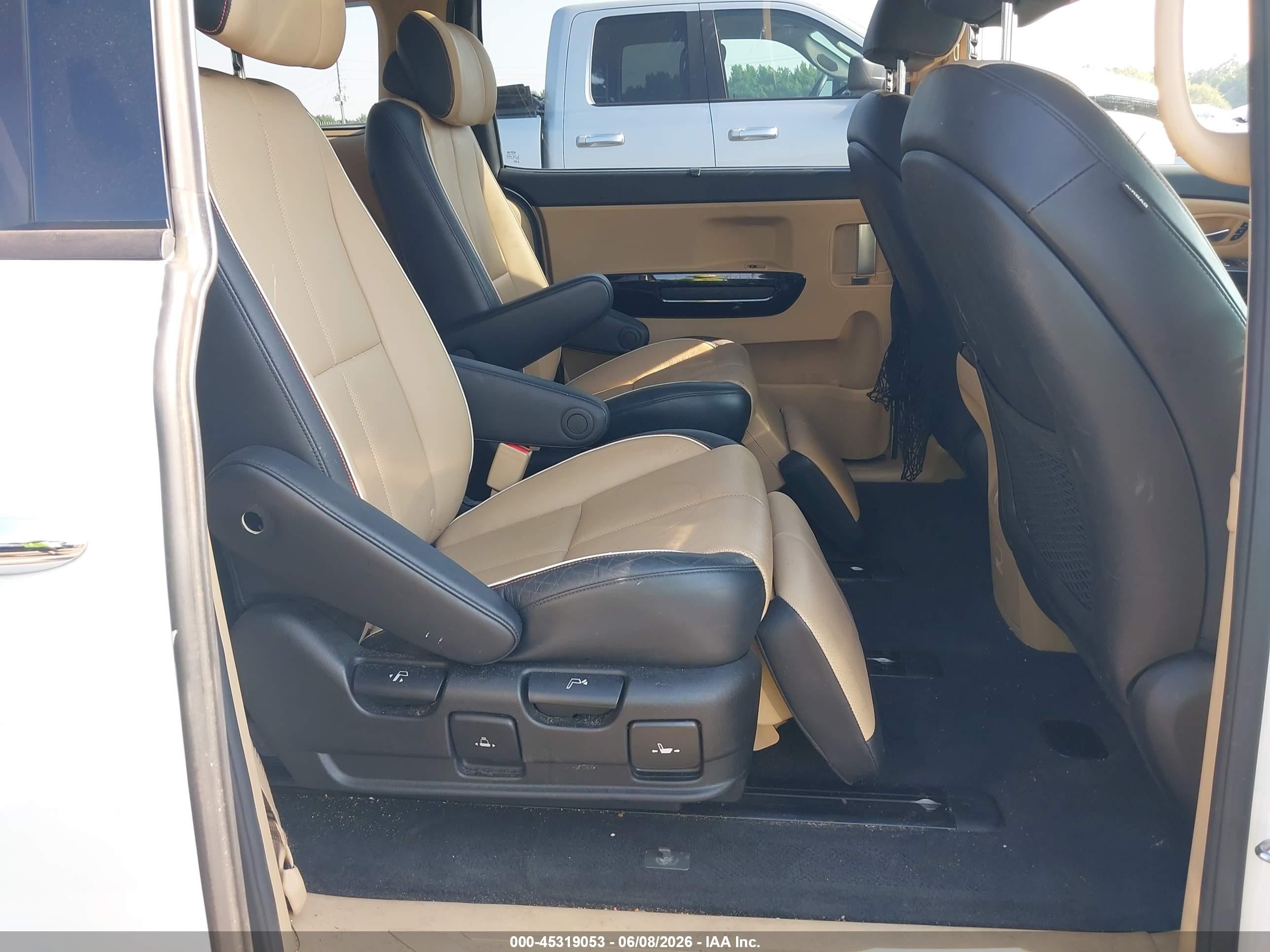 2015 Kia Sedona Sx Luxury White vin: KNDME5C16F6029187