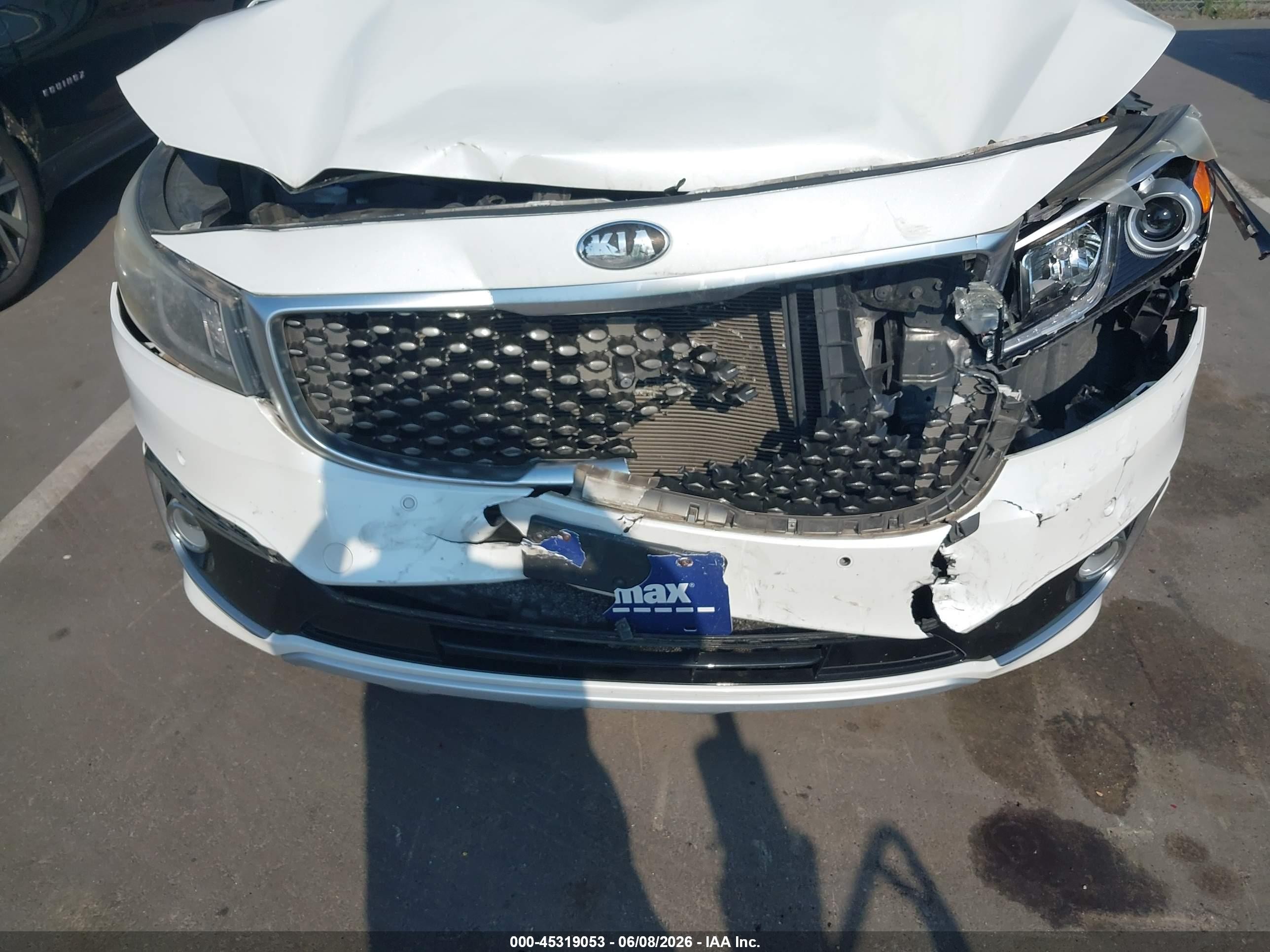 2015 Kia Sedona Sx Luxury White vin: KNDME5C16F6029187