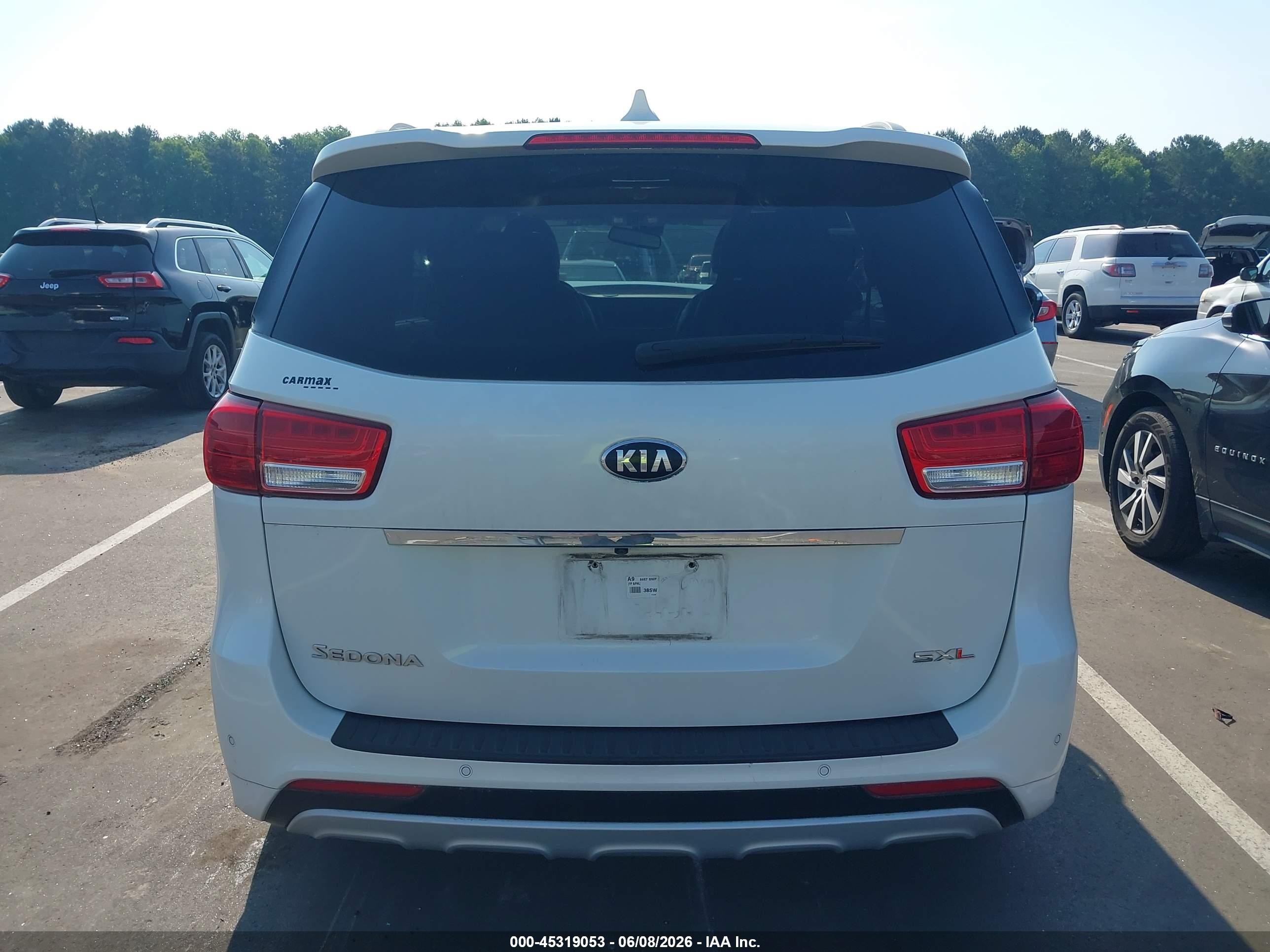 2015 Kia Sedona Sx Luxury White vin: KNDME5C16F6029187