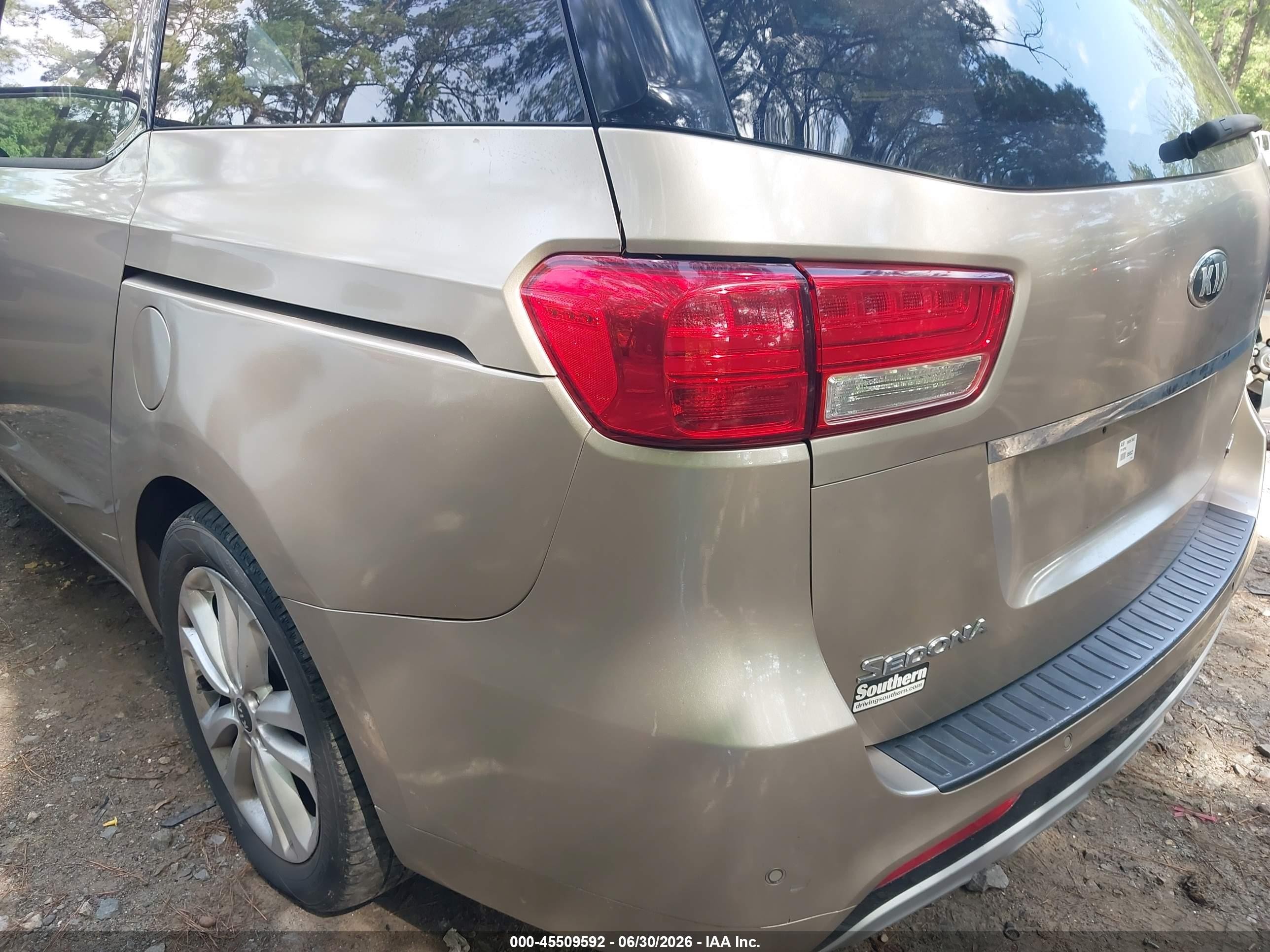 2015 Kia Sedona Sx Luxury Gold vin: KNDME5C16F6031585
