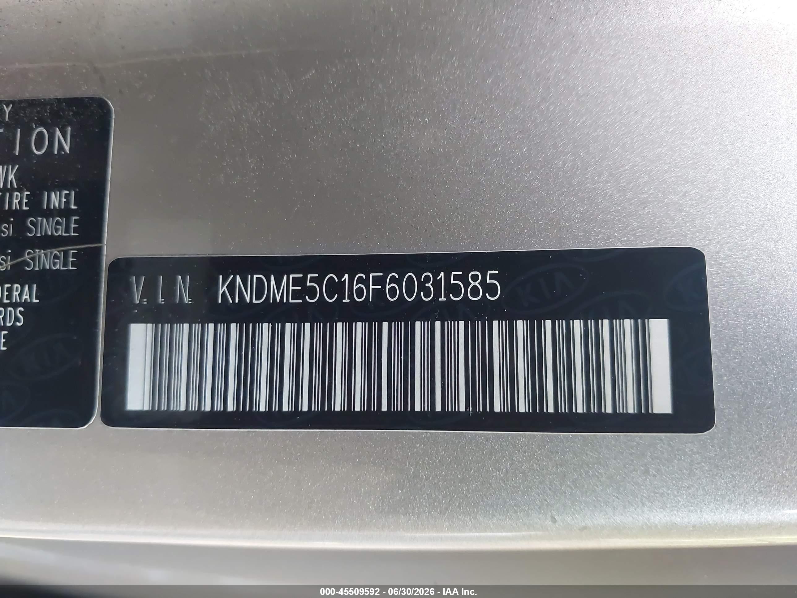 2015 Kia Sedona Sx Luxury Gold vin: KNDME5C16F6031585