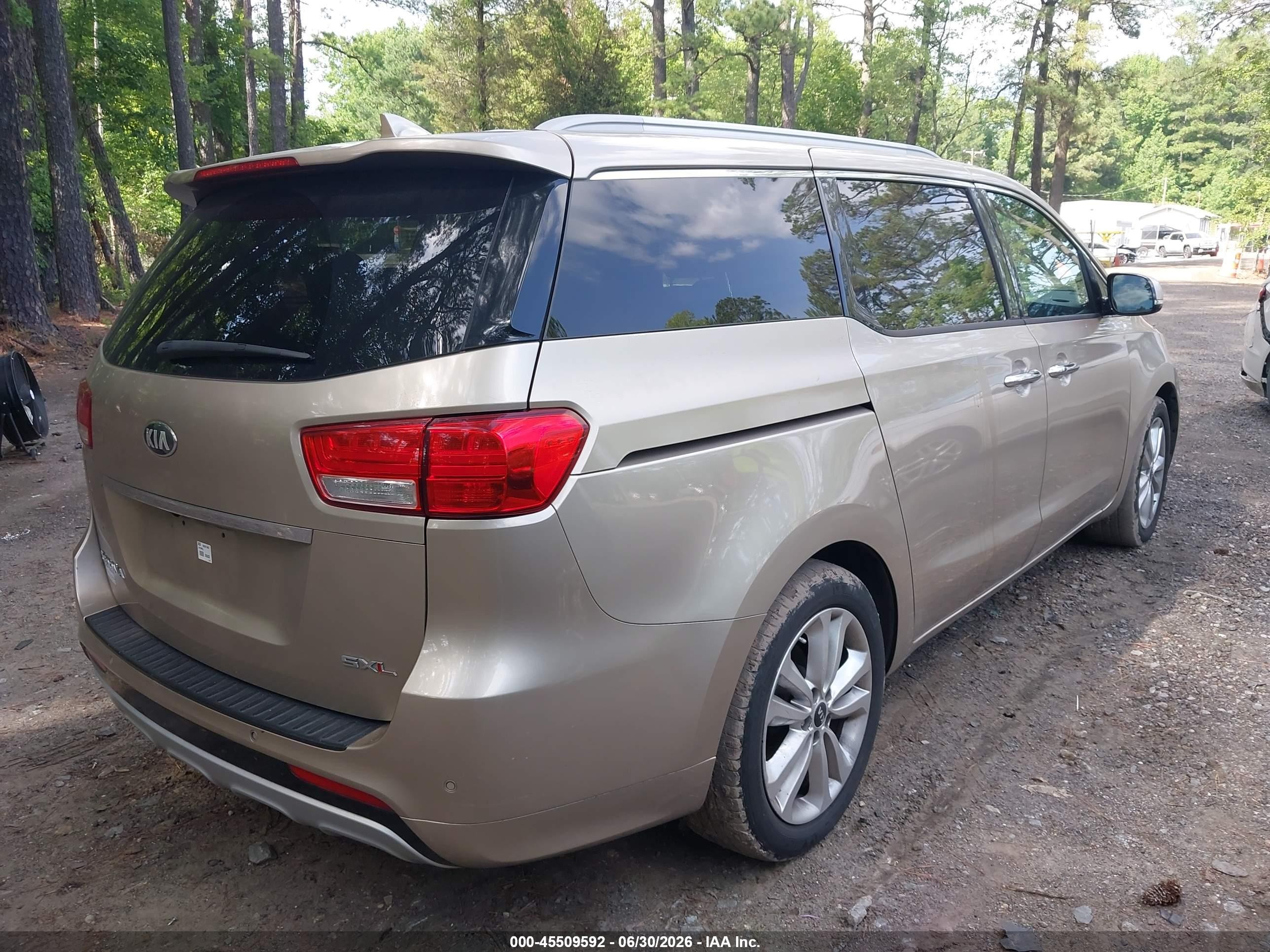 2015 Kia Sedona Sx Luxury Gold vin: KNDME5C16F6031585