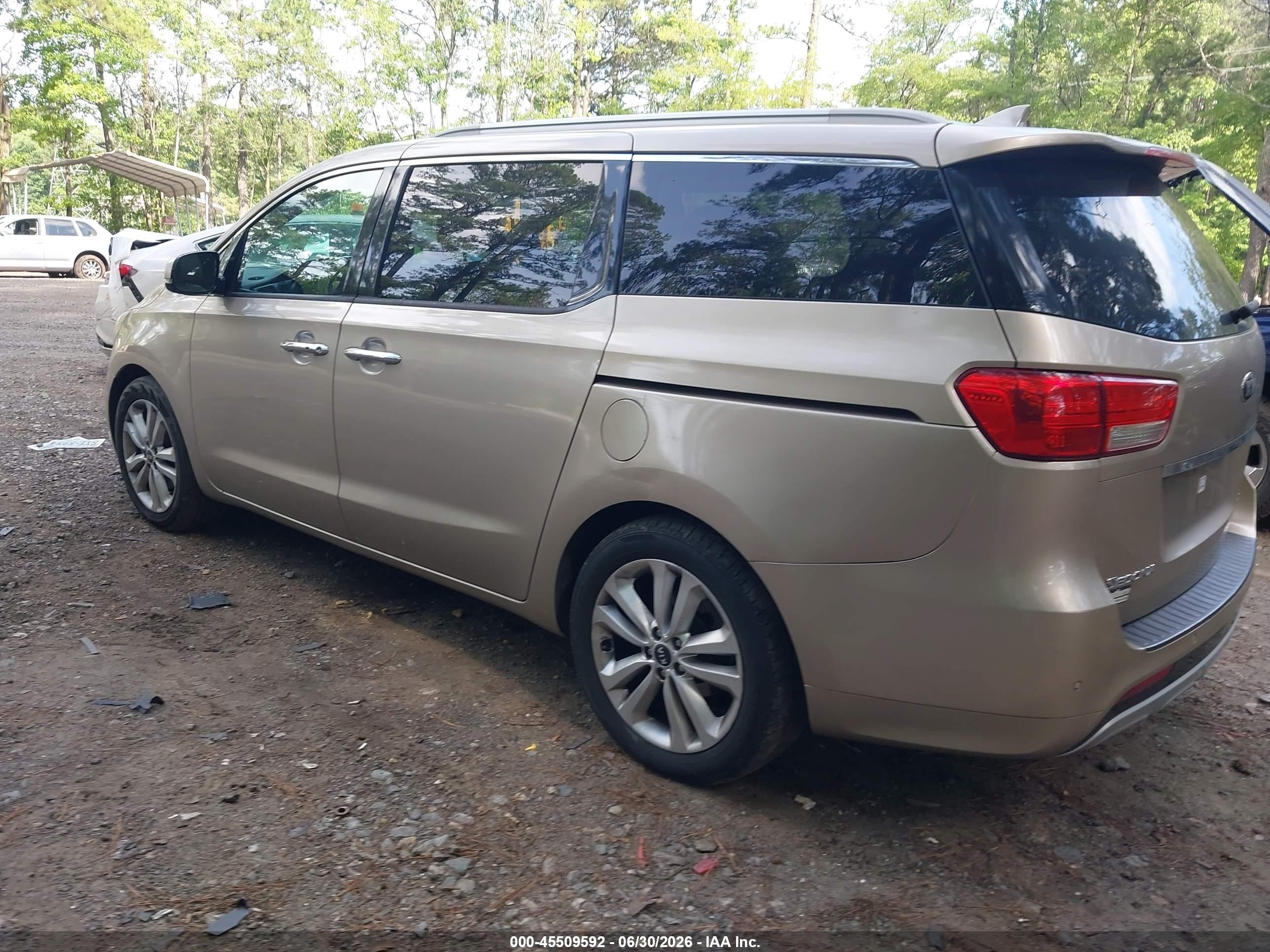 2015 Kia Sedona Sx Luxury Gold vin: KNDME5C16F6031585