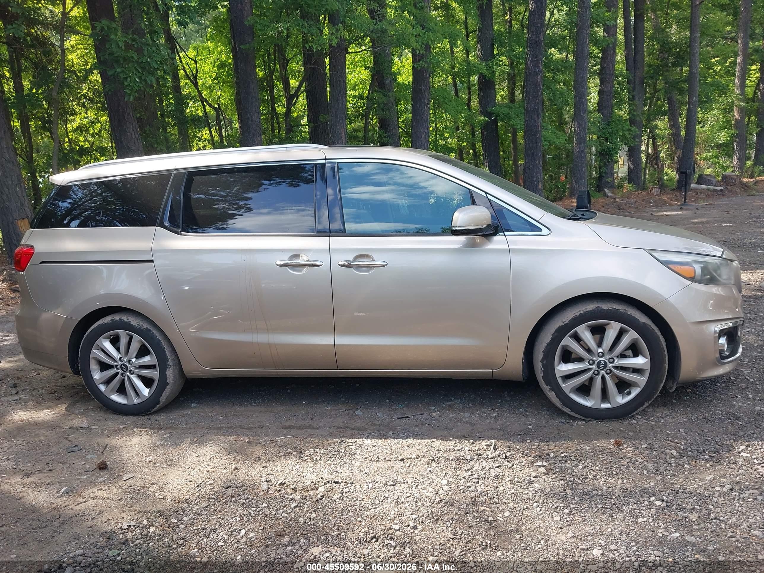 2015 Kia Sedona Sx Luxury Gold vin: KNDME5C16F6031585