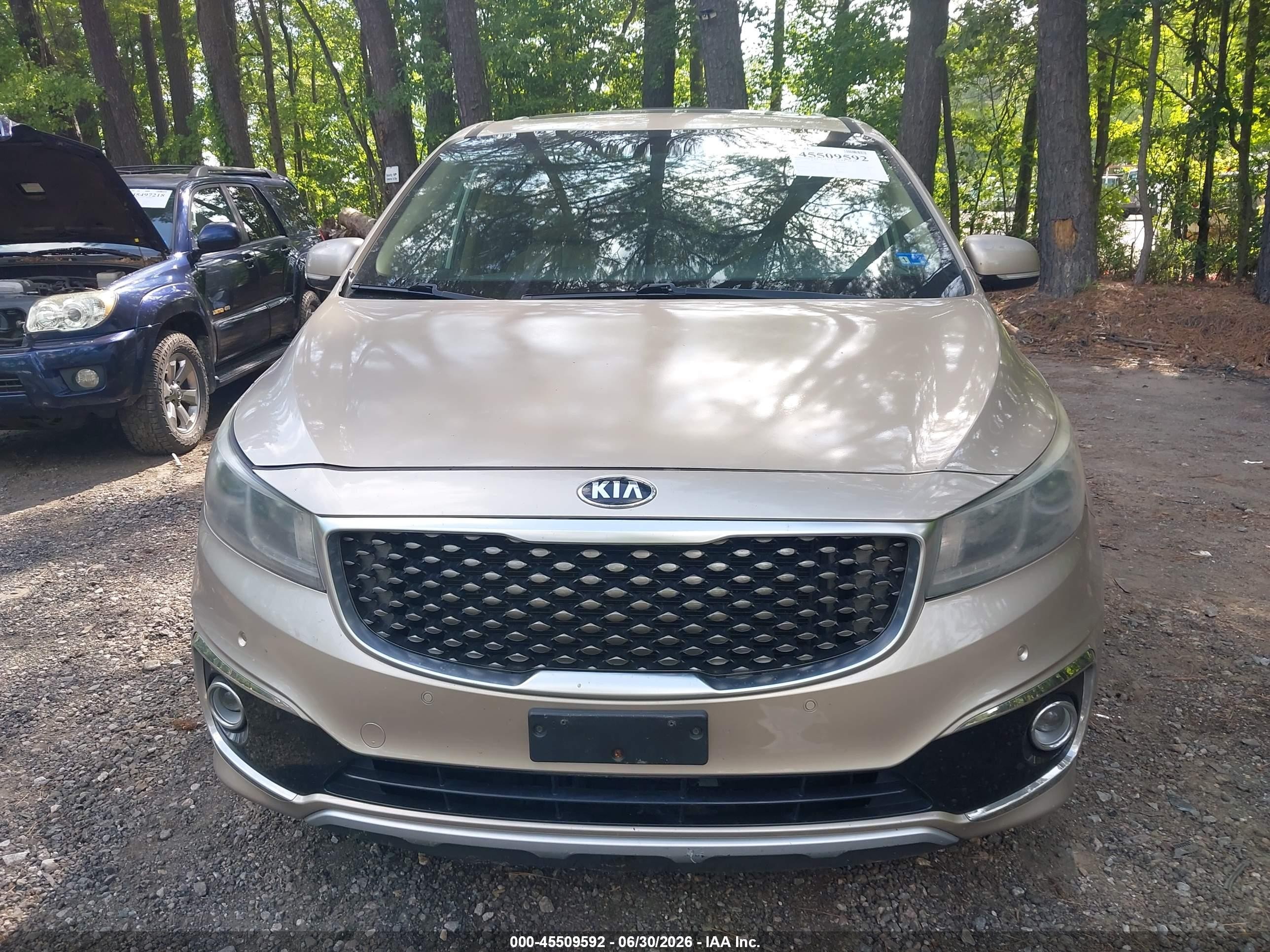 2015 Kia Sedona Sx Luxury Gold vin: KNDME5C16F6031585