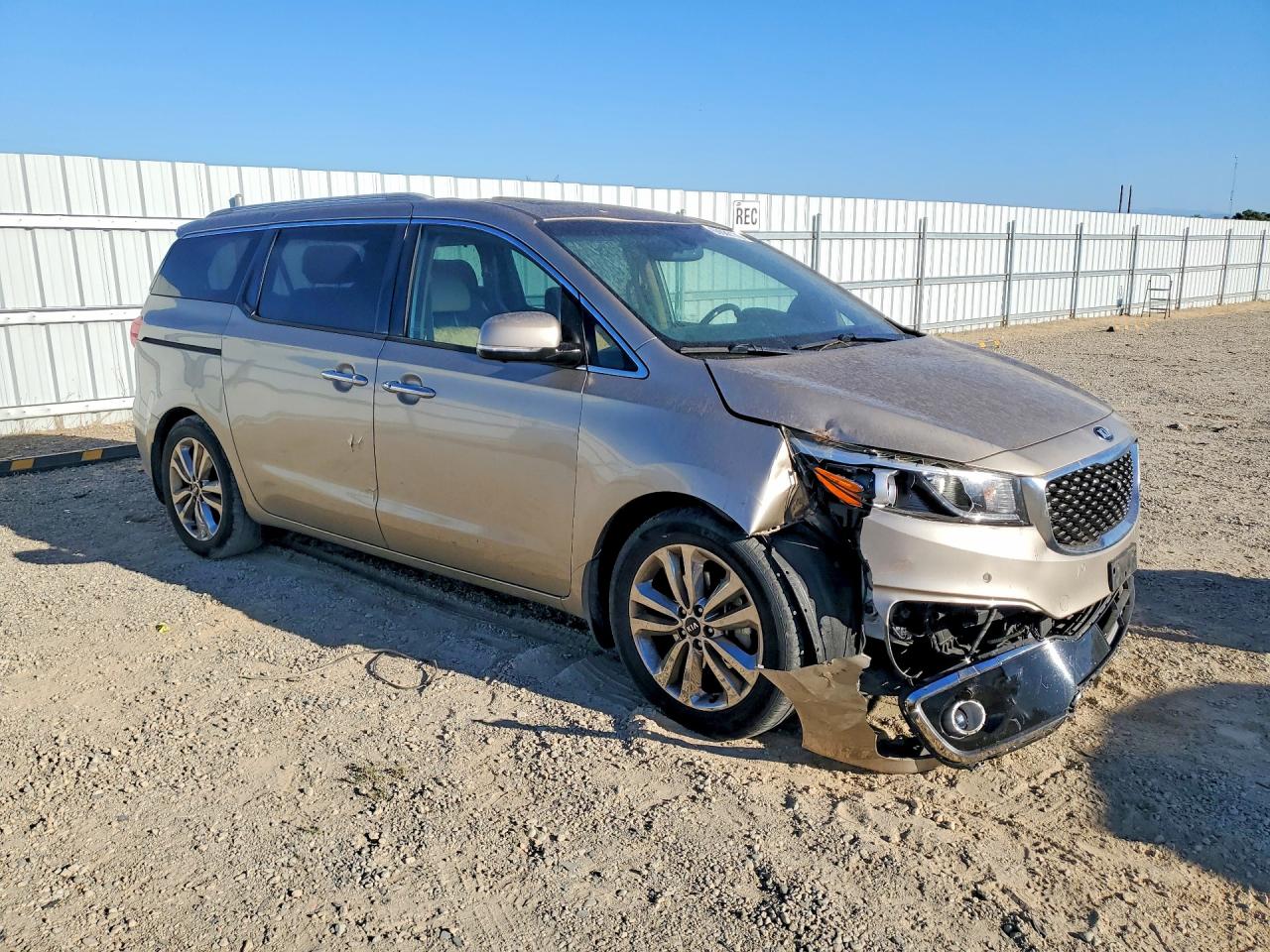 2015 Kia Sedona Sxl Tan vin: KNDME5C16F6046667