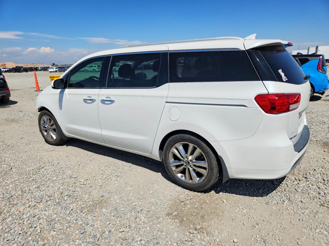 2015 Kia Sedona Sxl White vin: KNDME5C17F6033474