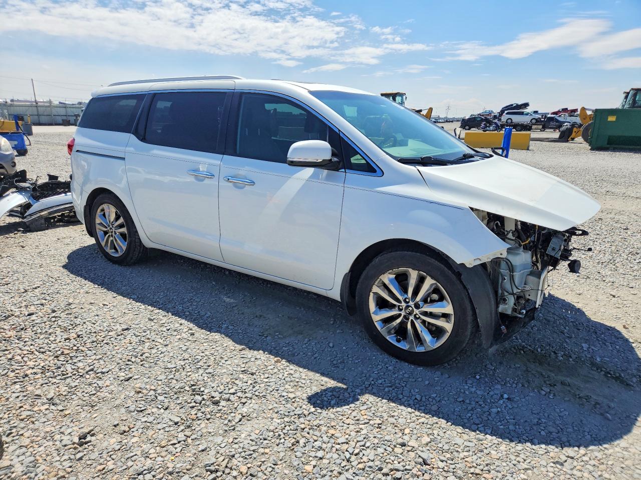 2015 Kia Sedona Sxl White vin: KNDME5C17F6033474