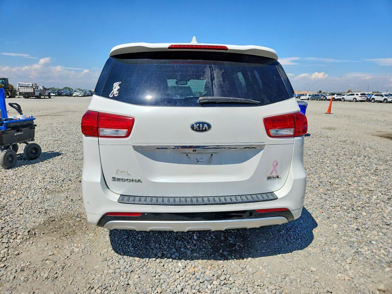 2015 Kia Sedona Sxl White vin: KNDME5C17F6033474