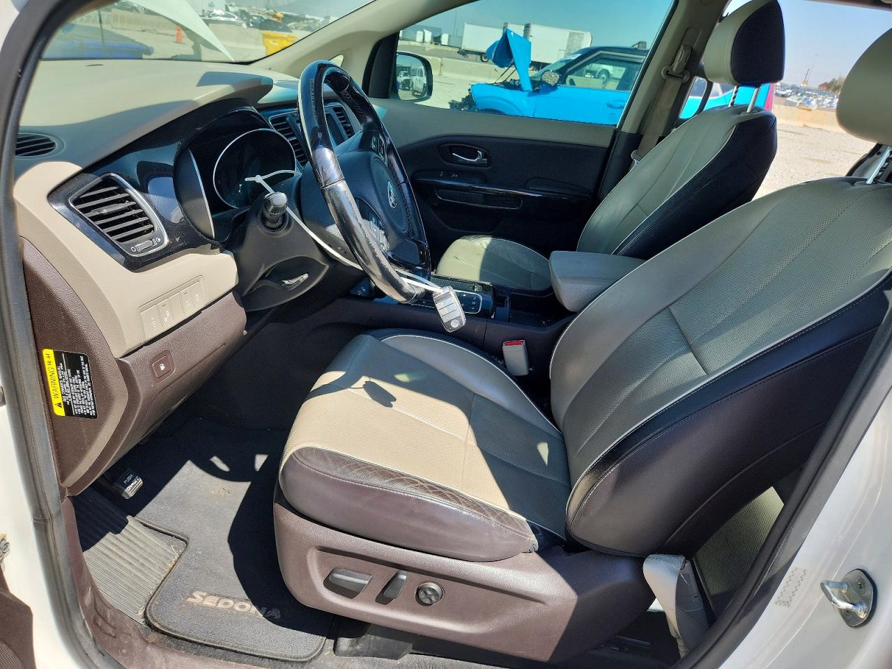 2015 Kia Sedona Sxl White vin: KNDME5C17F6033474