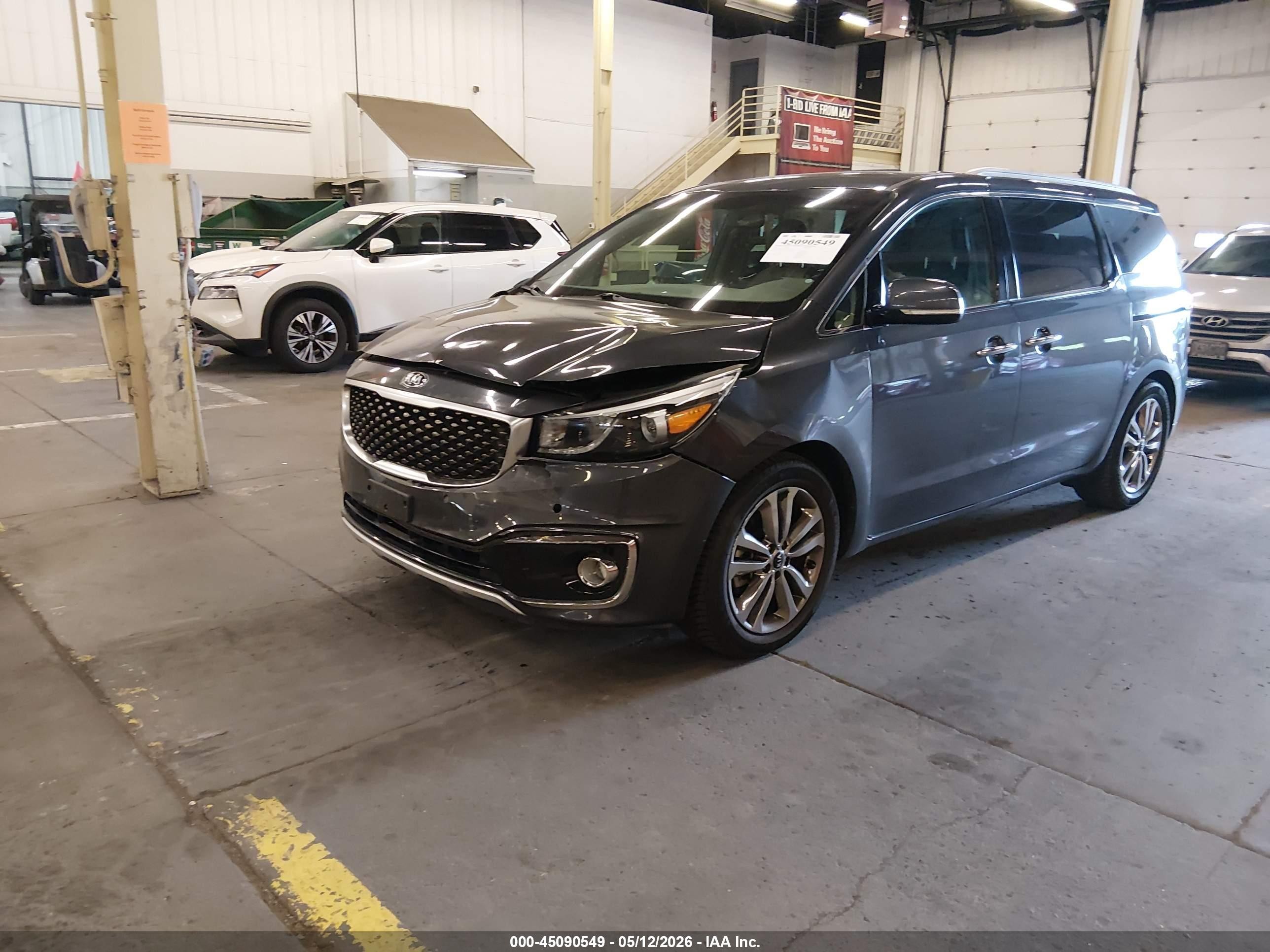 2015 Kia Sedona Sx Luxury Gray vin: KNDME5C19F6033931
