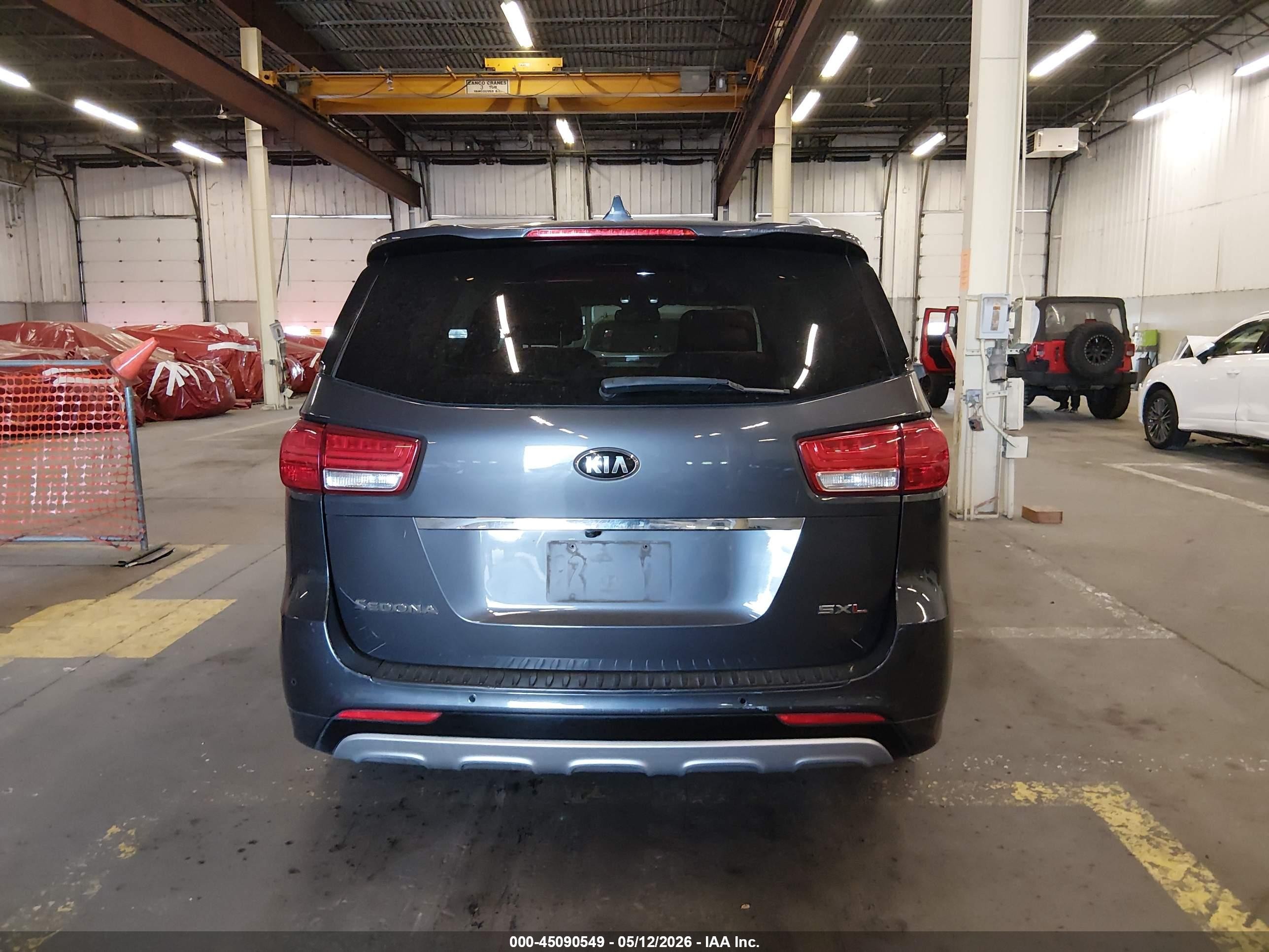 2015 Kia Sedona Sx Luxury Gray vin: KNDME5C19F6033931