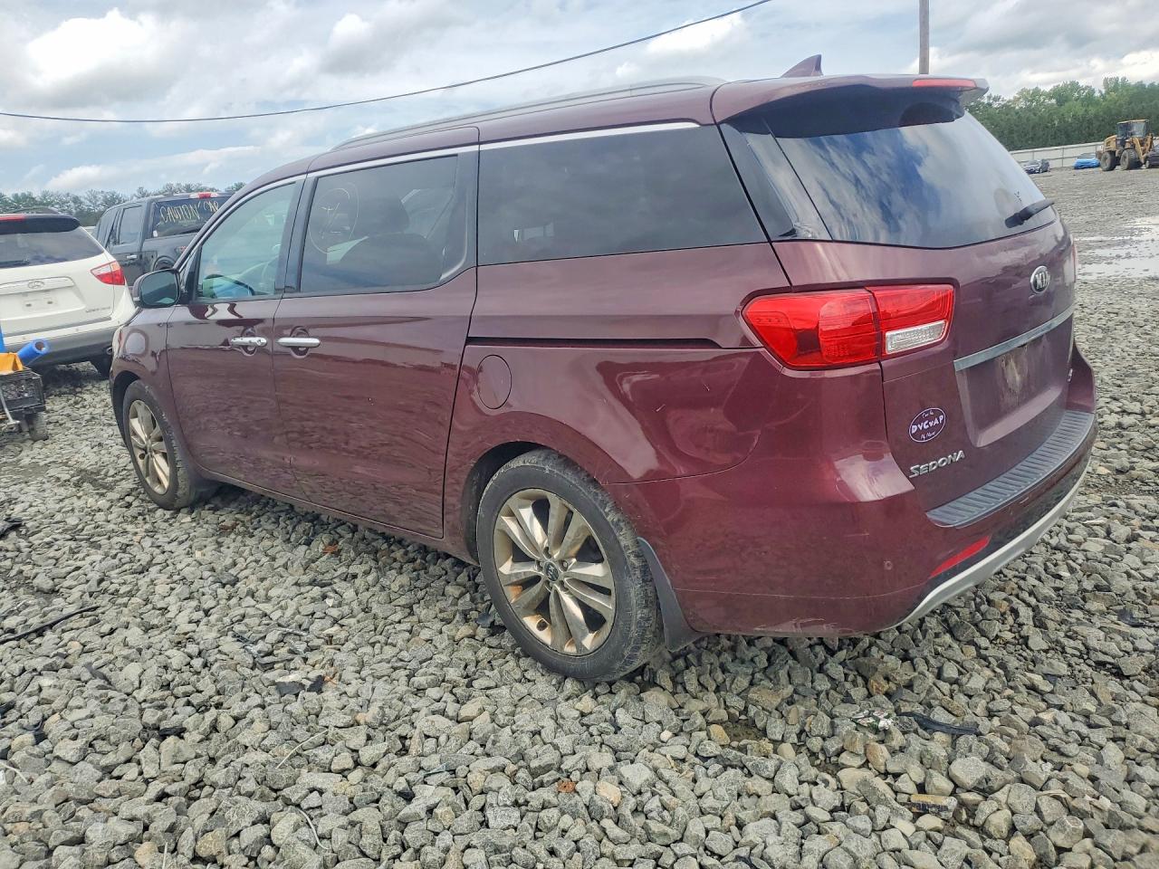 2015 Kia Sedona Sxl Burgundy vin: KNDME5C1XF6030231
