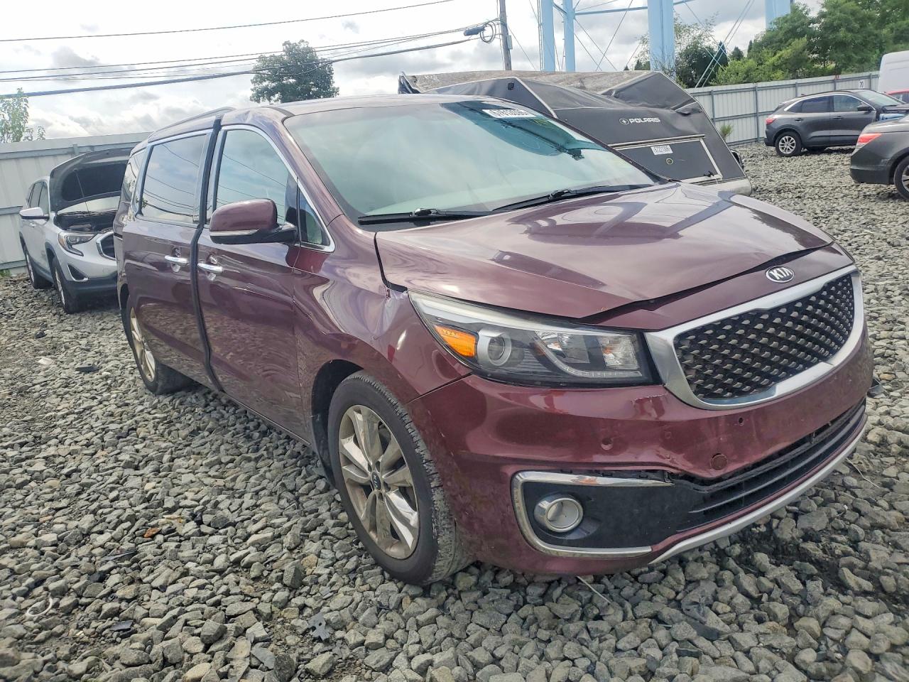 2015 Kia Sedona Sxl Burgundy vin: KNDME5C1XF6030231