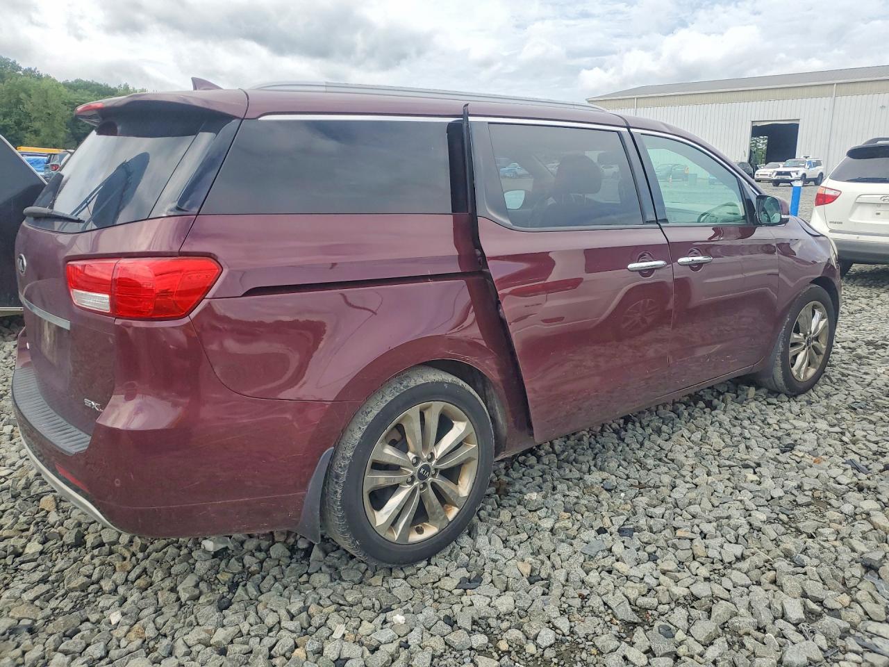 2015 Kia Sedona Sxl Burgundy vin: KNDME5C1XF6030231