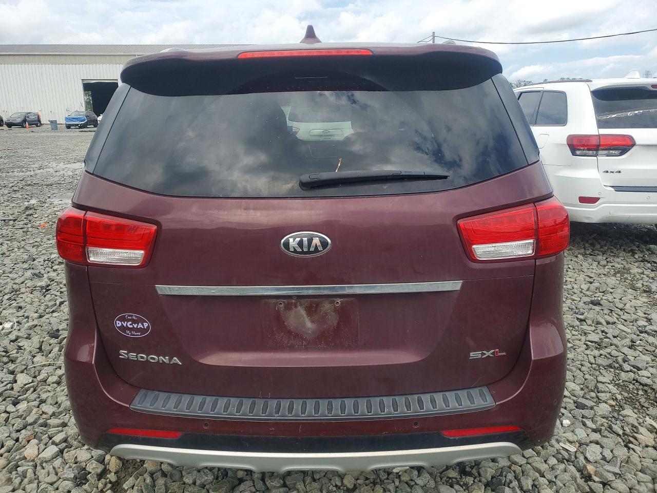2015 Kia Sedona Sxl Burgundy vin: KNDME5C1XF6030231