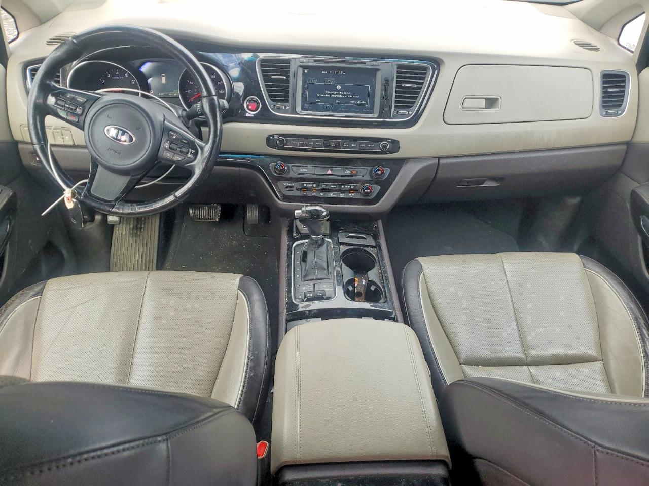 2015 Kia Sedona Sxl Burgundy vin: KNDME5C1XF6030231