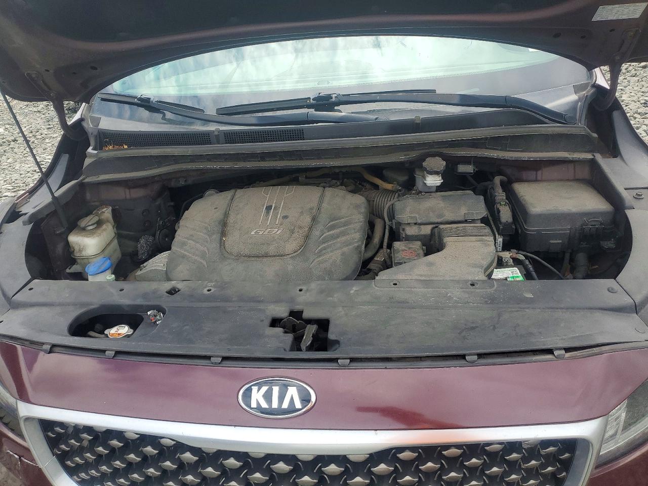 2015 Kia Sedona Sxl Burgundy vin: KNDME5C1XF6030231