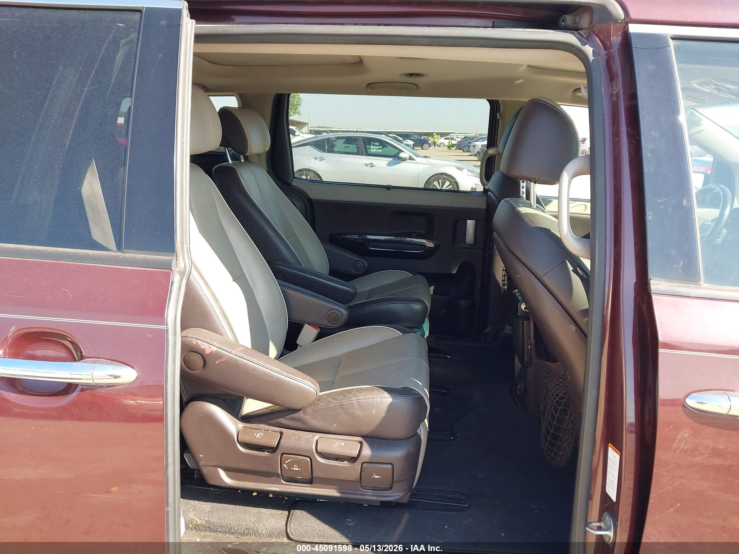 2015 Kia Sedona Sx Luxury Темно-бордовый vin: KNDME5C1XF6034909