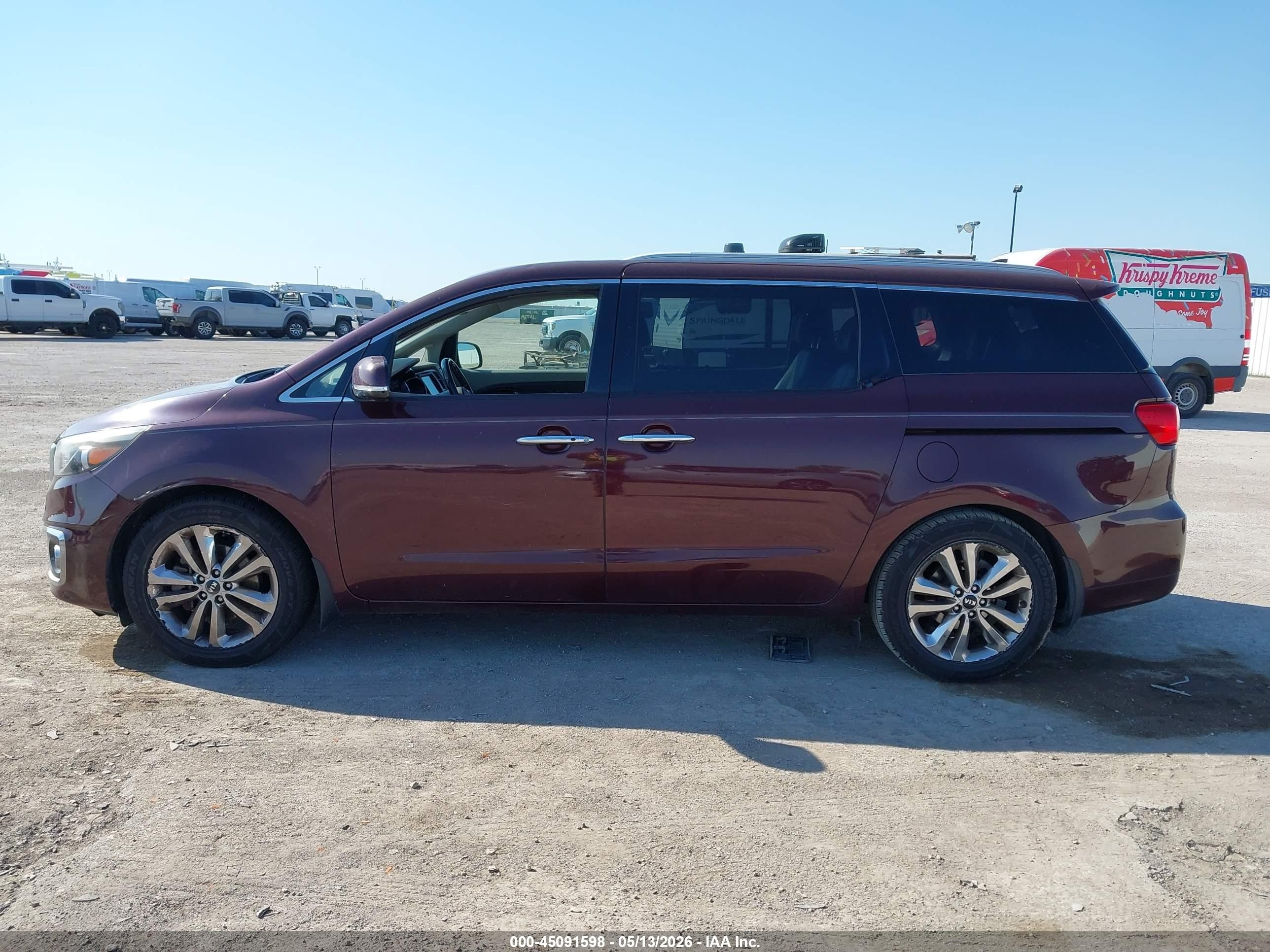 2015 Kia Sedona Sx Luxury Темно-бордовый vin: KNDME5C1XF6034909