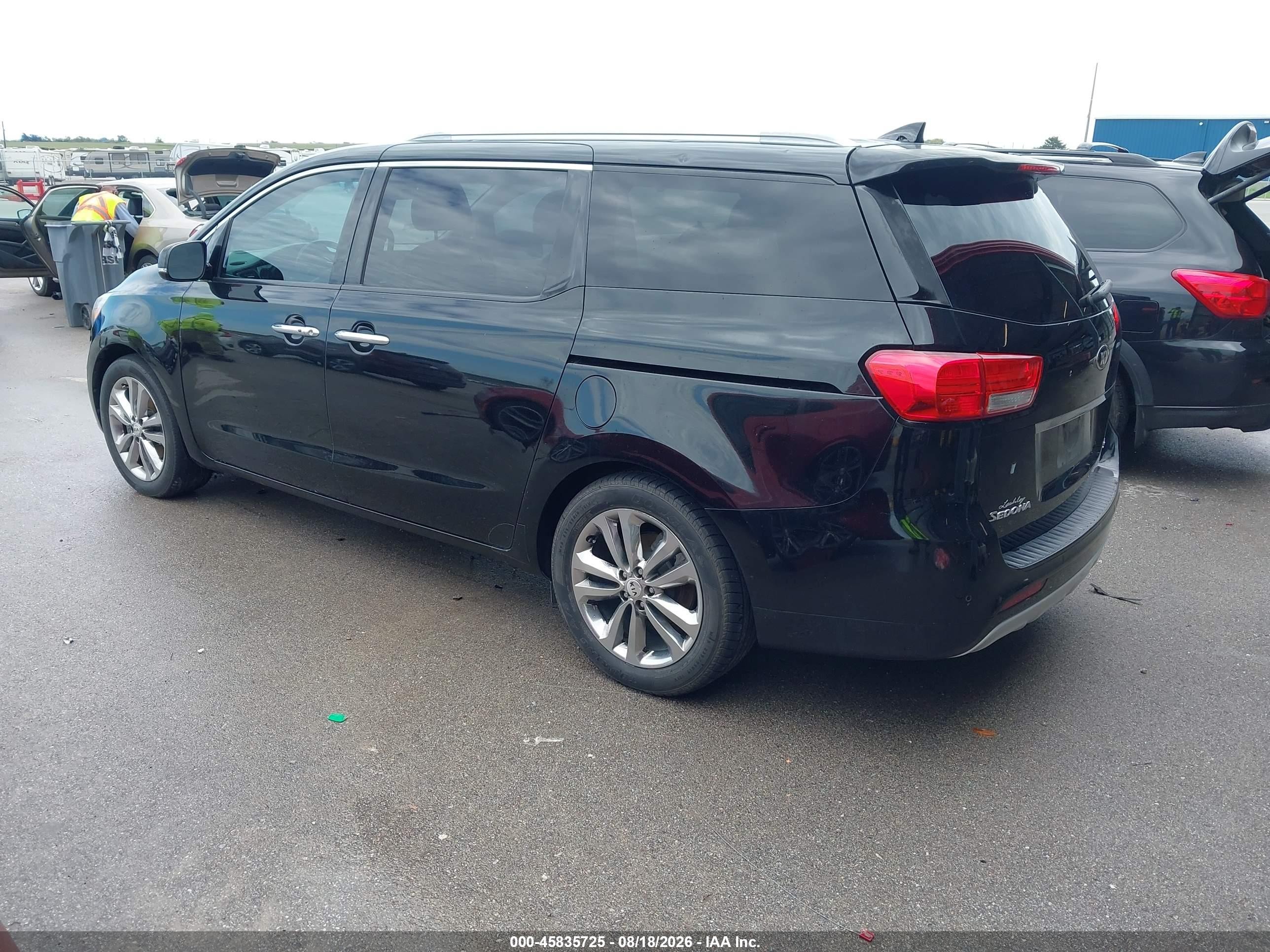 2016 Kia Sedona Sx Luxury Black vin: KNDME5C1XG6176050