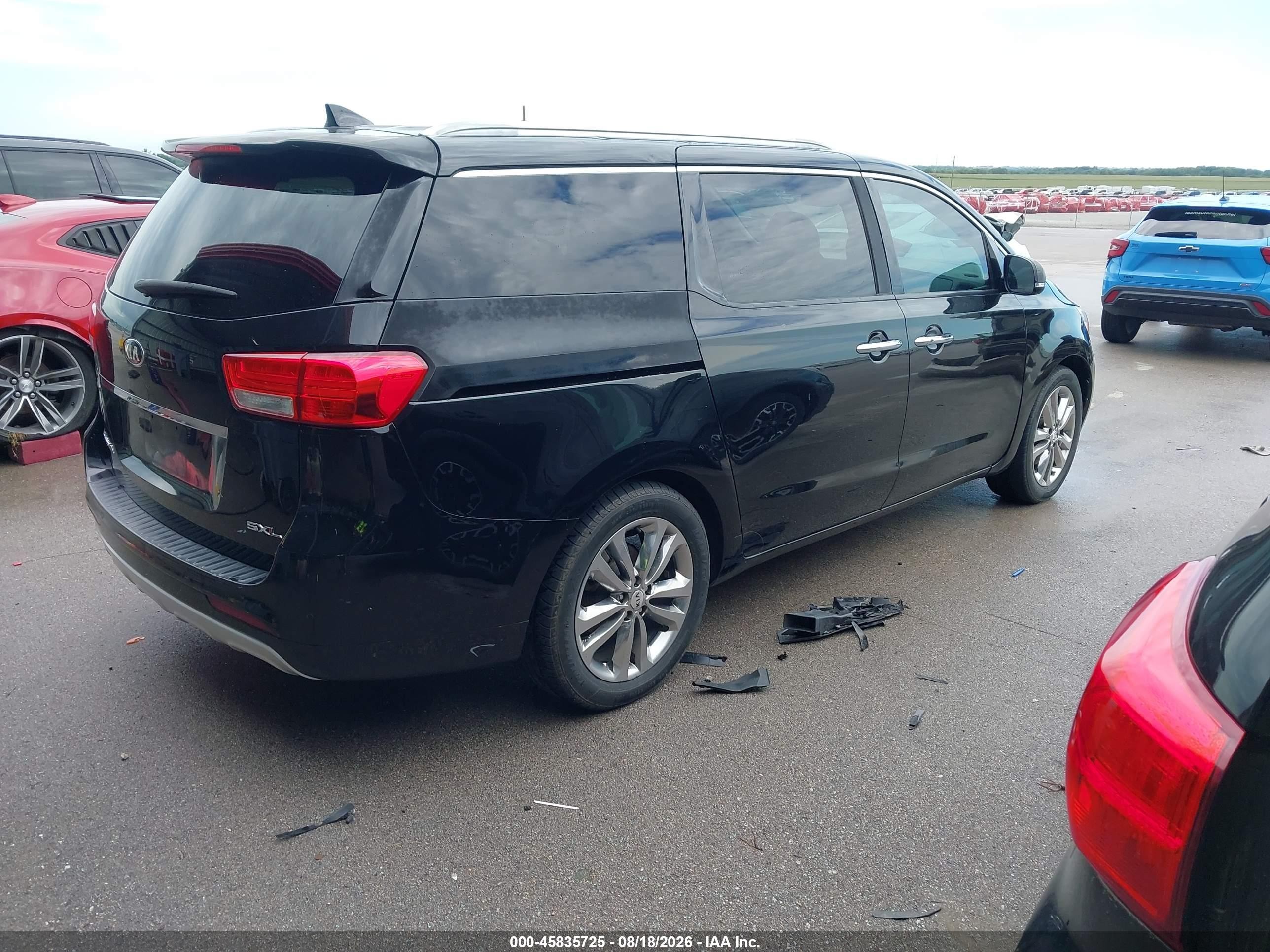 2016 Kia Sedona Sx Luxury Black vin: KNDME5C1XG6176050