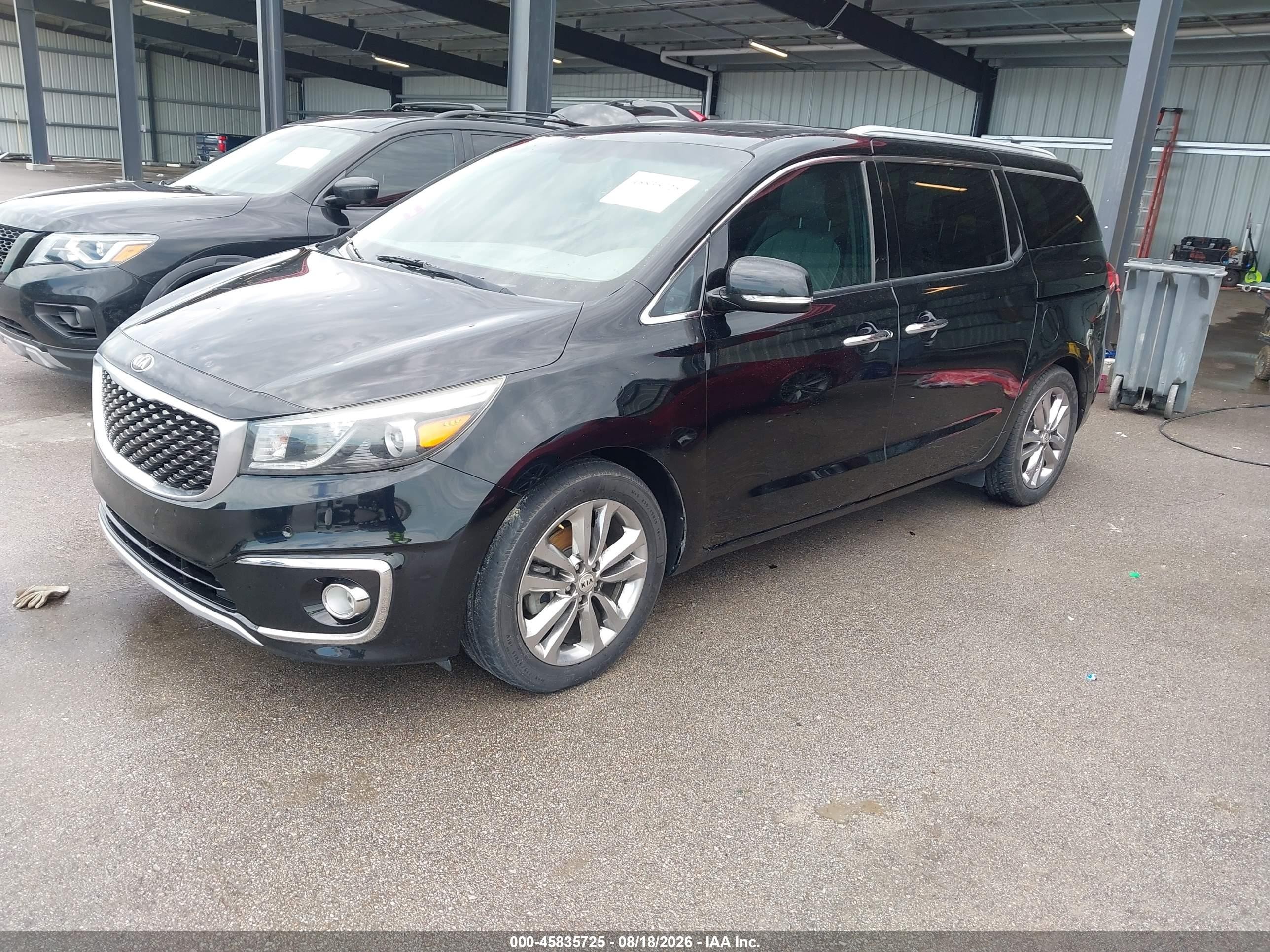 2016 Kia Sedona Sx Luxury Black vin: KNDME5C1XG6176050