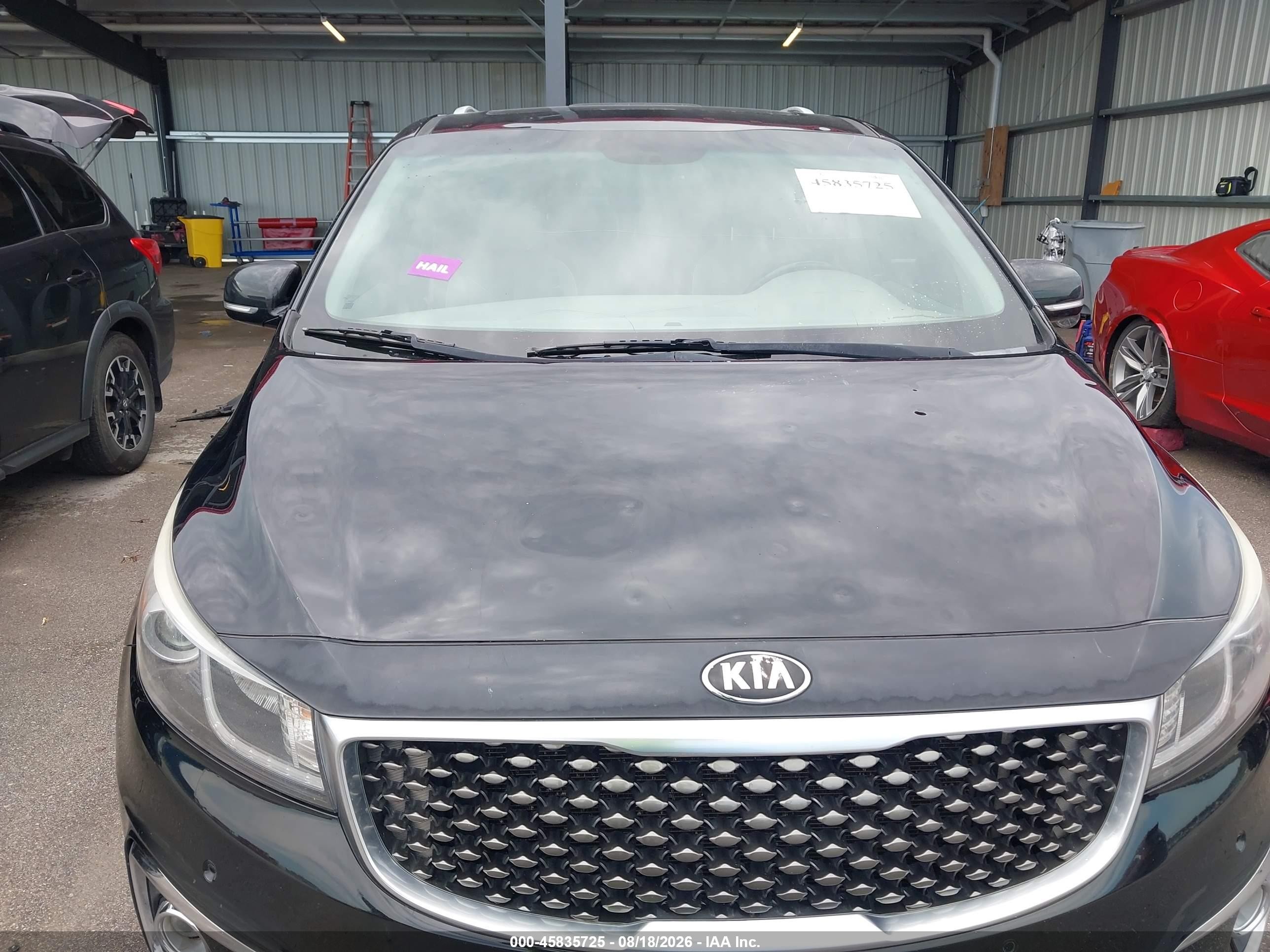 2016 Kia Sedona Sx Luxury Black vin: KNDME5C1XG6176050