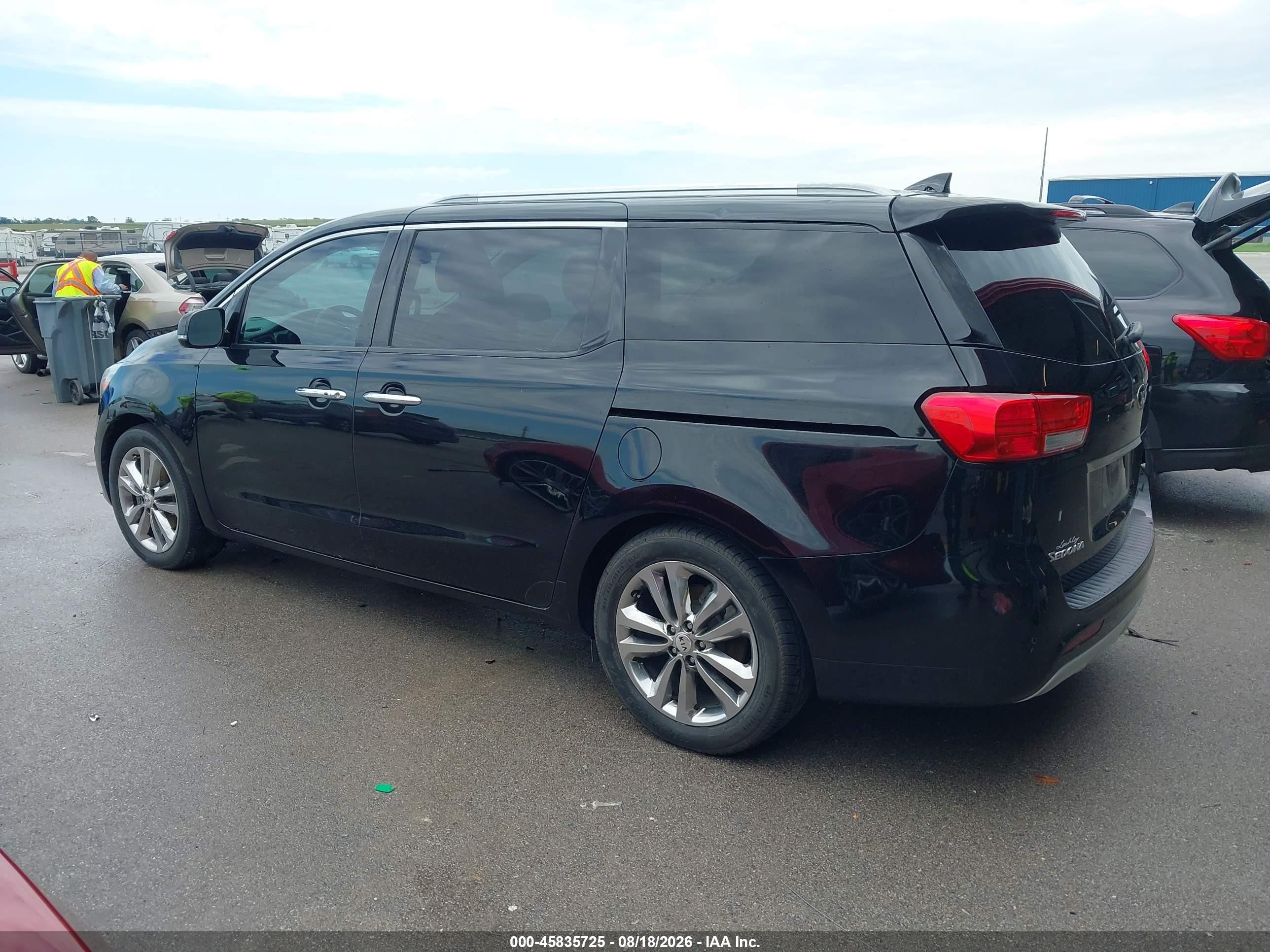 2016 Kia Sedona Sx Luxury Black vin: KNDME5C1XG6176050