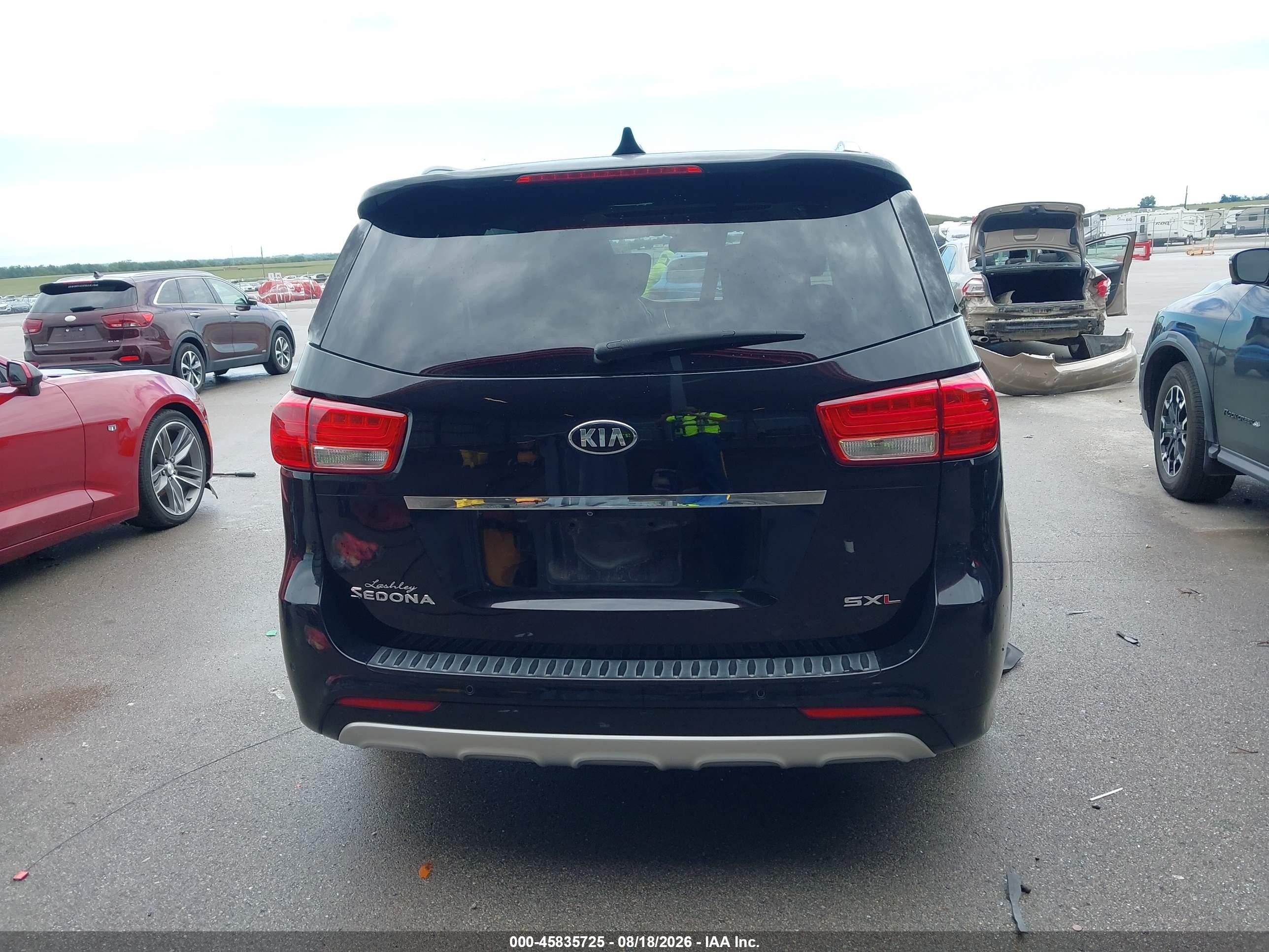 2016 Kia Sedona Sx Luxury Black vin: KNDME5C1XG6176050