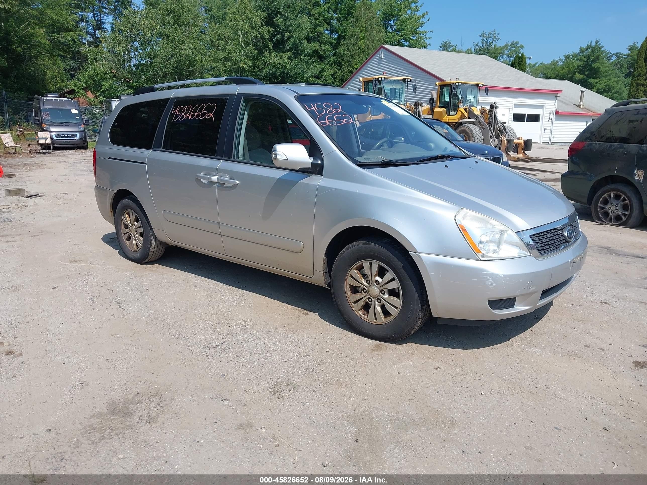 2012 Kia Sedona Lx Silver vin: KNDMG4C71C6473260