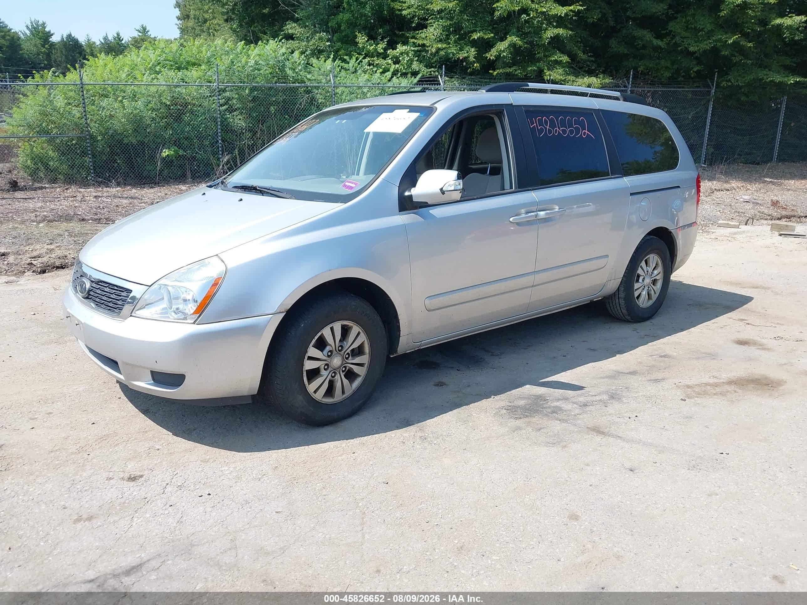 2012 Kia Sedona Lx Silver vin: KNDMG4C71C6473260