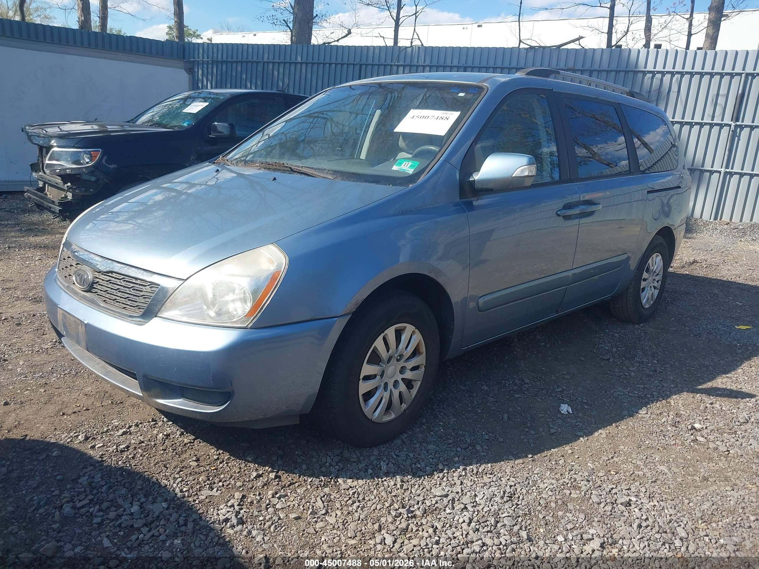 2012 Kia Sedona Lx Синий vin: KNDMG4C71C6500019
