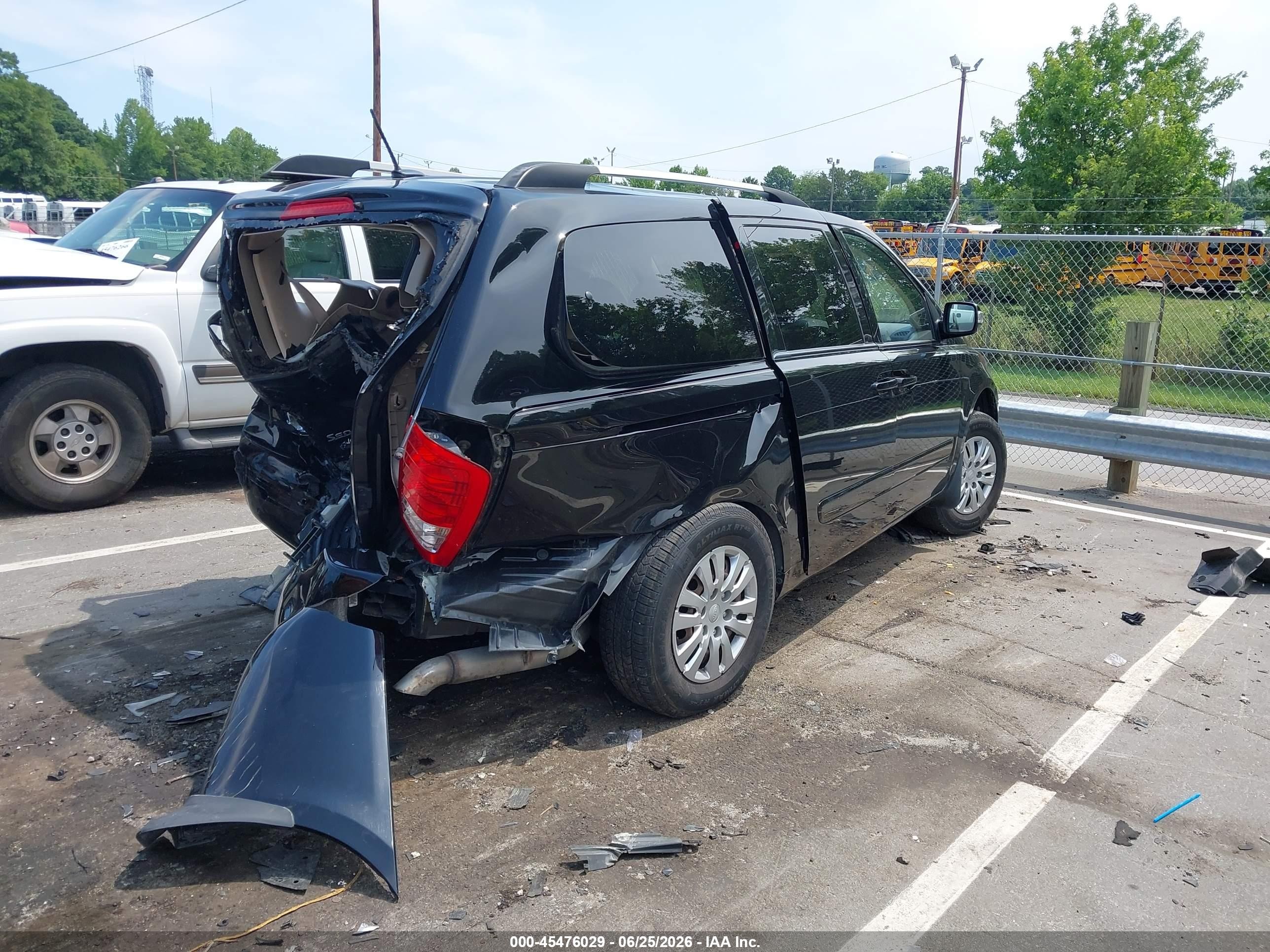 2012 Kia Sedona Lx Black vin: KNDMG4C72C6457620