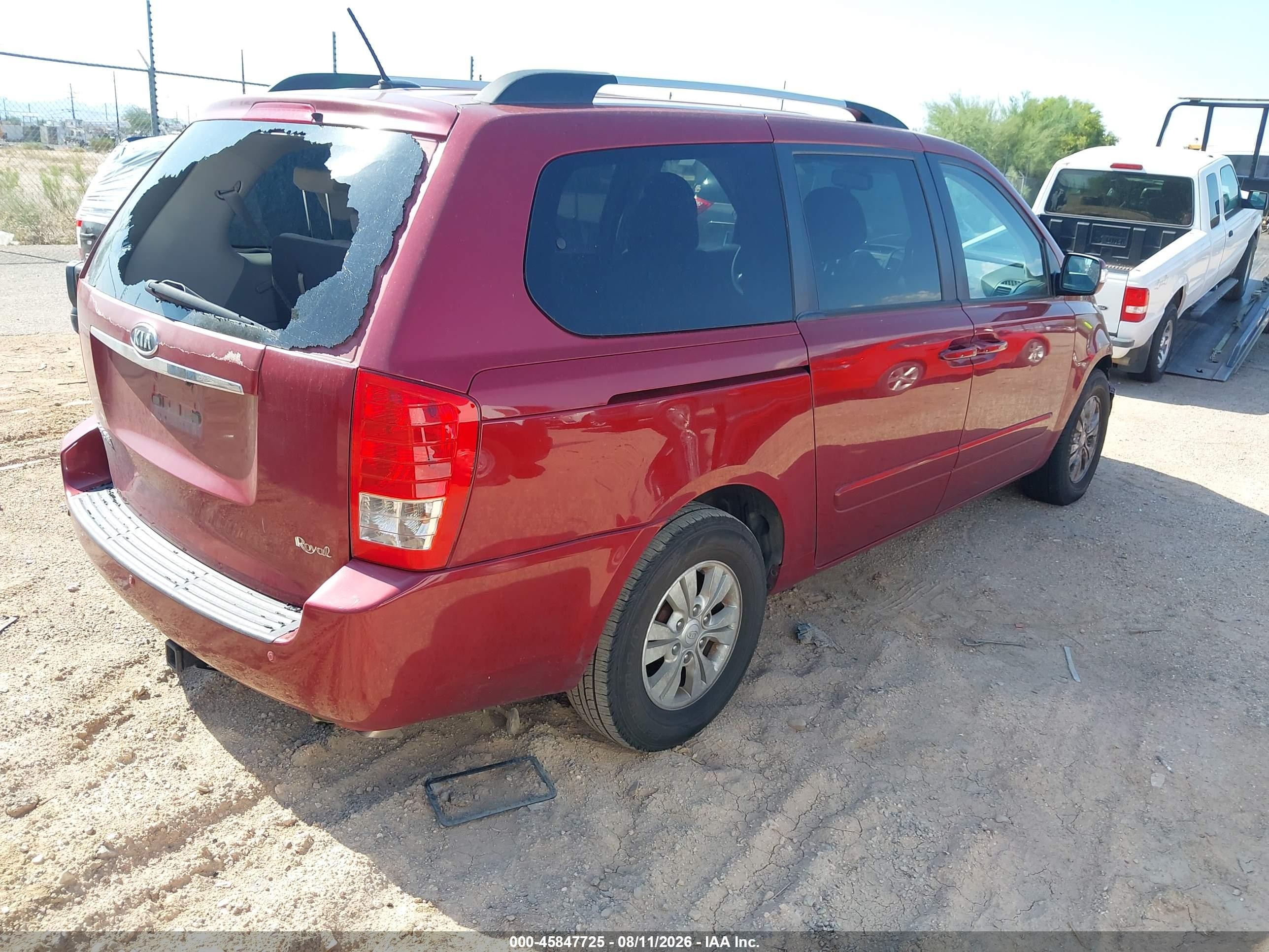2012 Kia Sedona Lx Красный vin: KNDMG4C72C6463529
