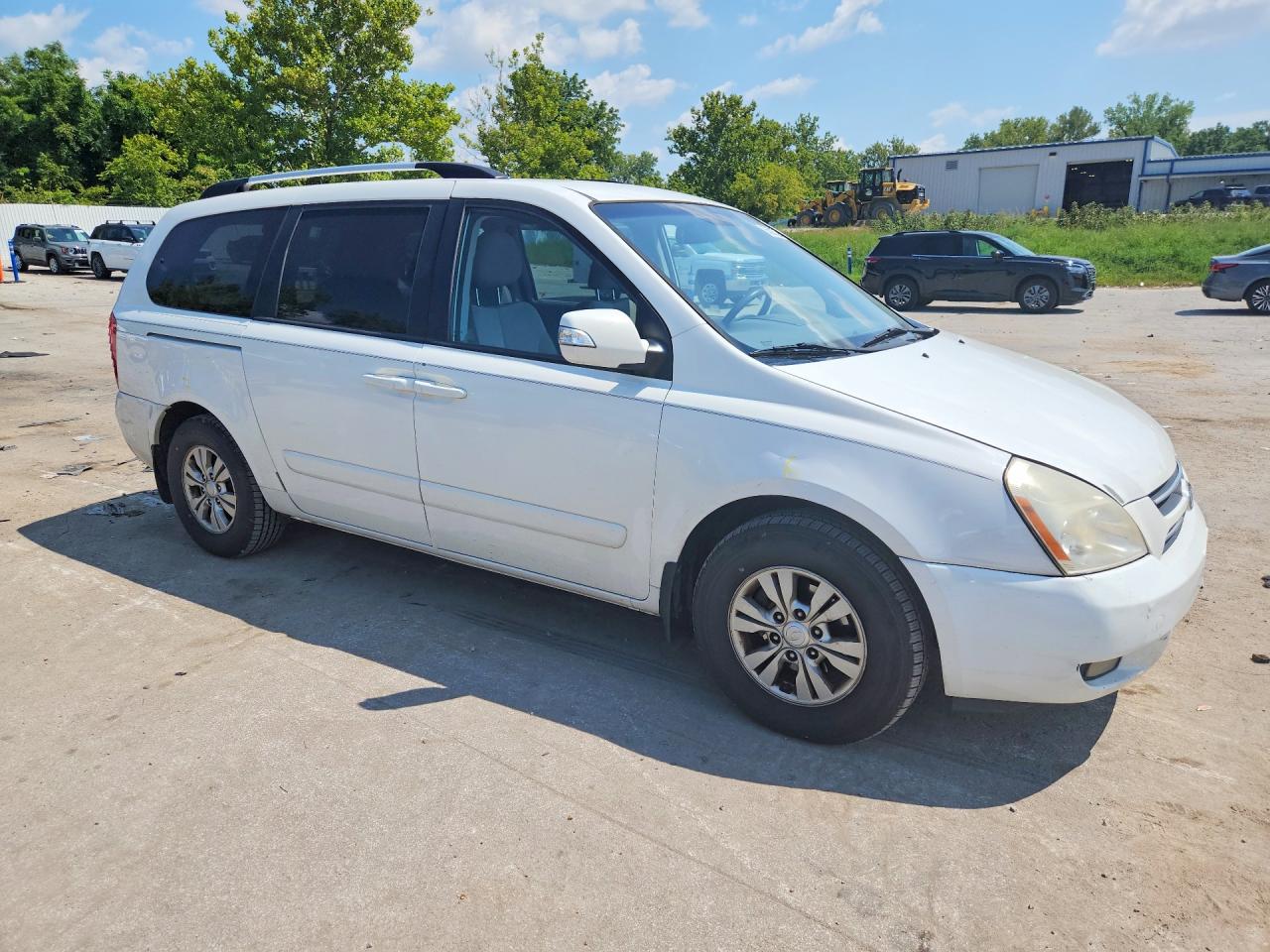 2012 Kia Sedona Lx White vin: KNDMG4C73C6443340