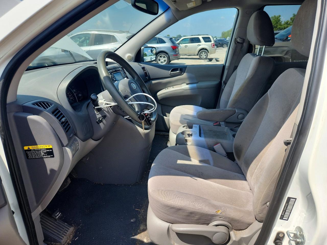 2012 Kia Sedona Lx White vin: KNDMG4C73C6443340