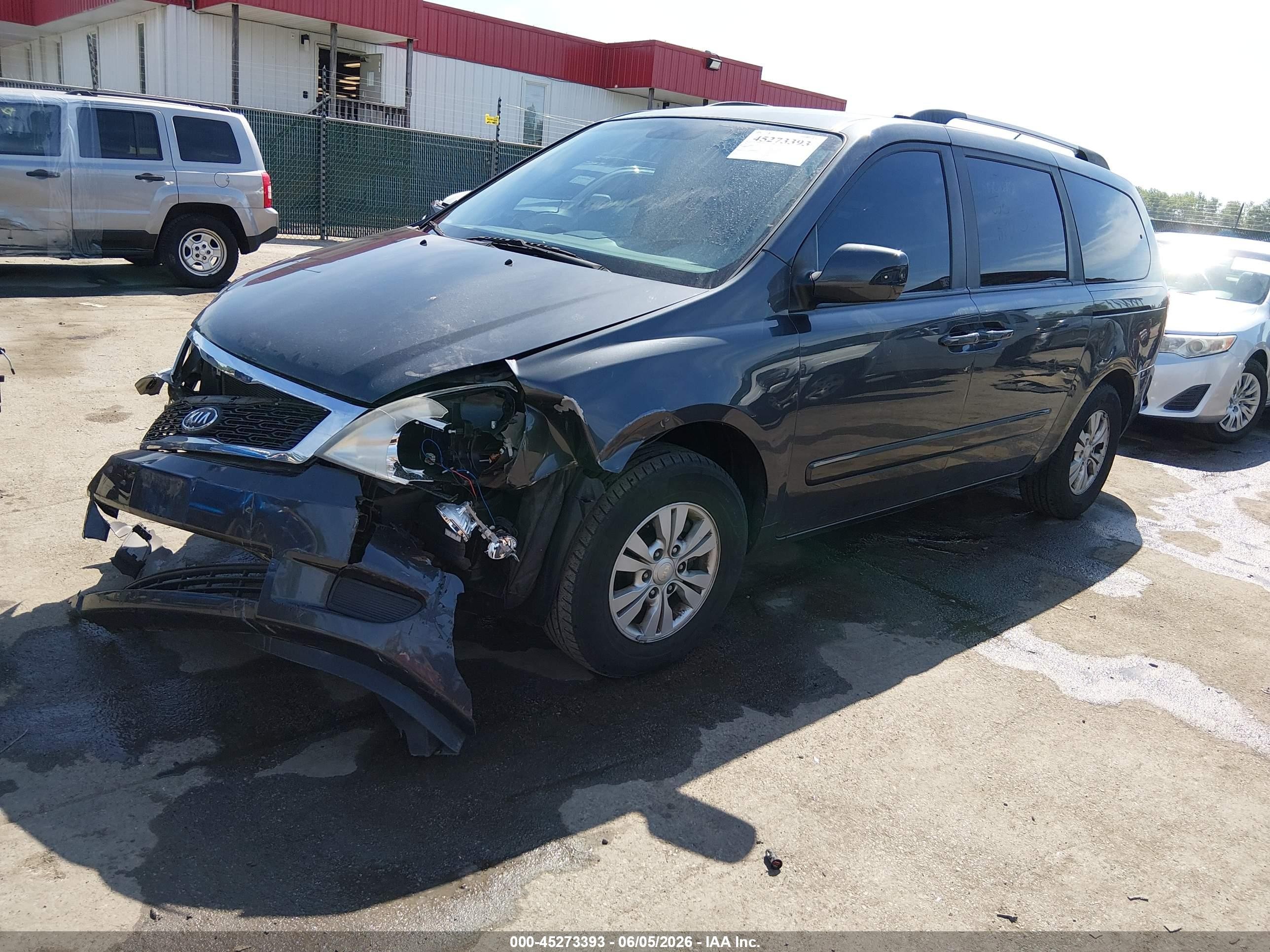 2012 Kia Sedona Lx Blue vin: KNDMG4C73C6499312