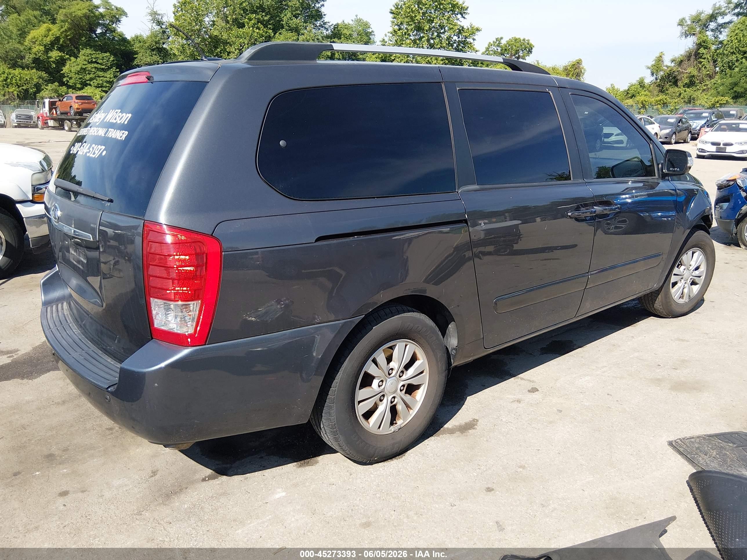 2012 Kia Sedona Lx Blue vin: KNDMG4C73C6499312