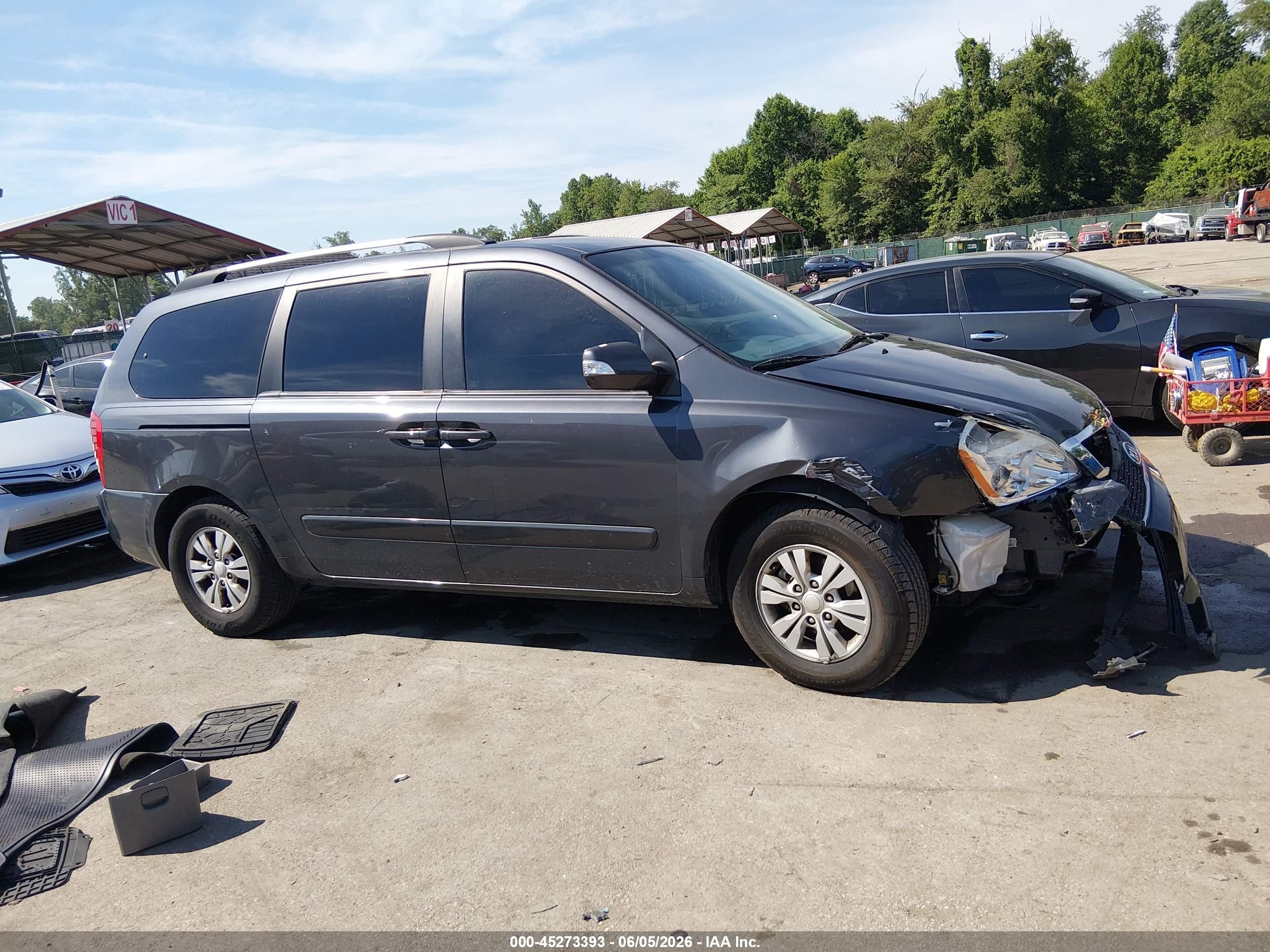 2012 Kia Sedona Lx Blue vin: KNDMG4C73C6499312