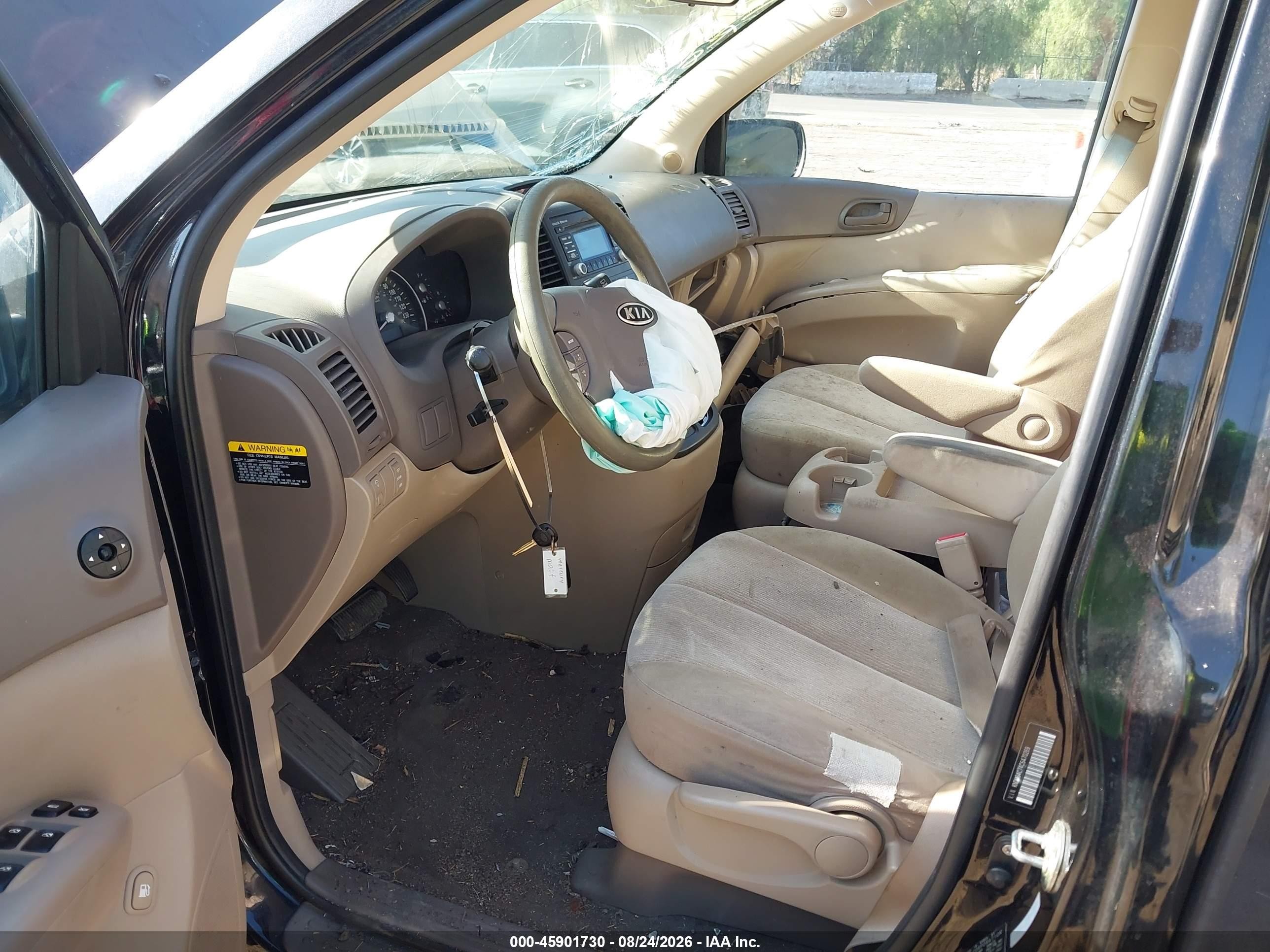 2012 Kia Sedona Lx Black vin: KNDMG4C74C6470269