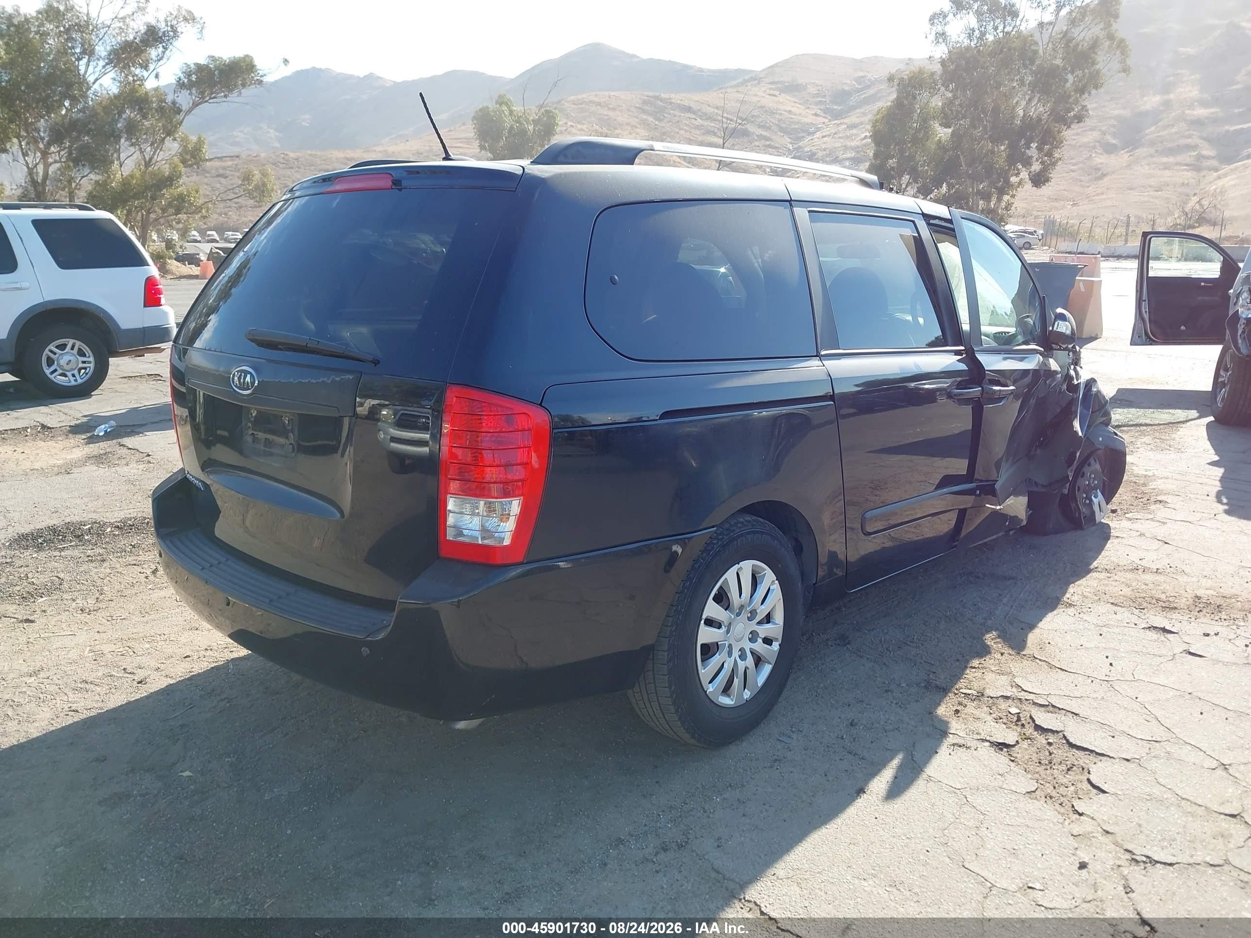 2012 Kia Sedona Lx Black vin: KNDMG4C74C6470269