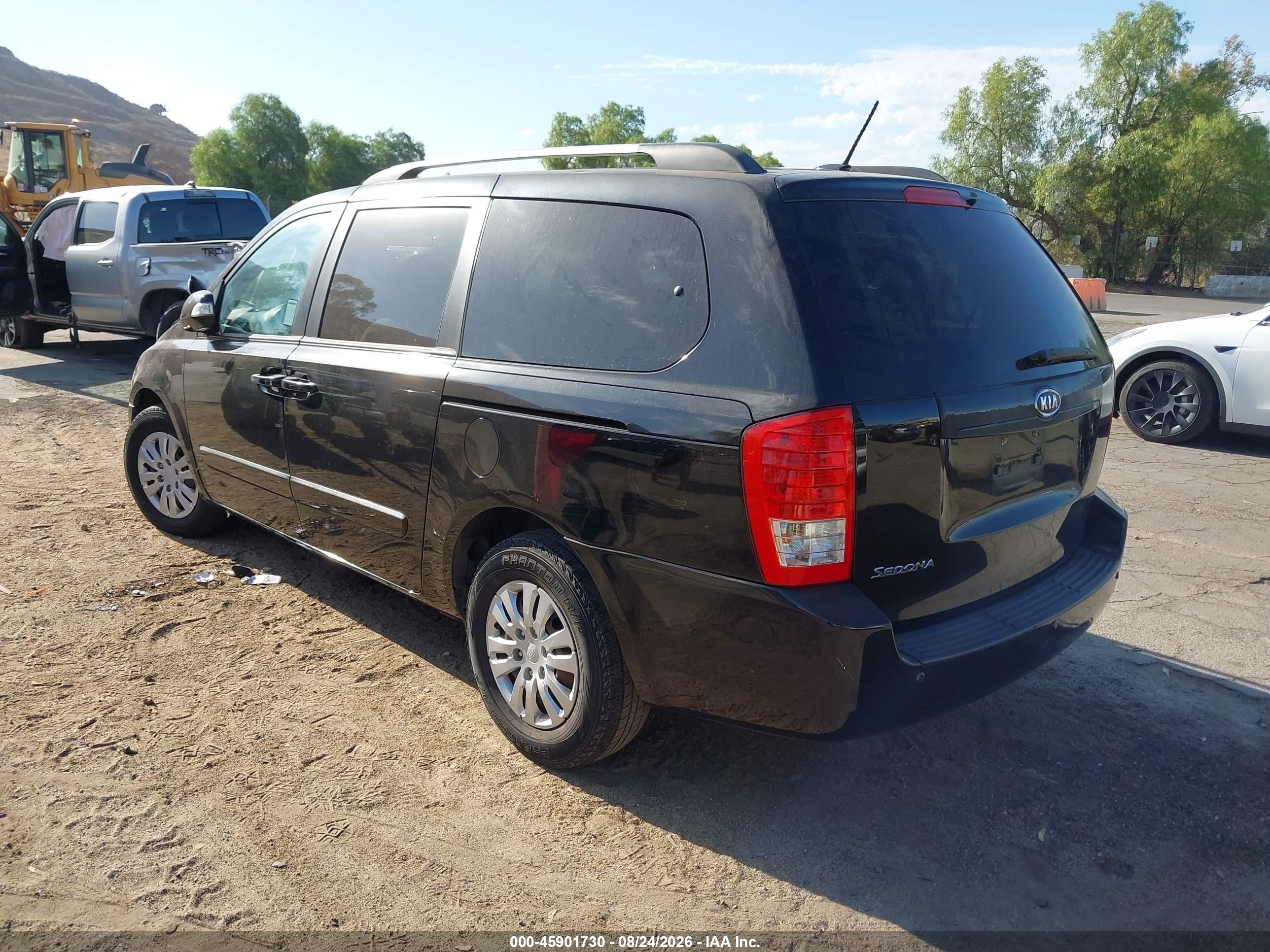 2012 Kia Sedona Lx Black vin: KNDMG4C74C6470269