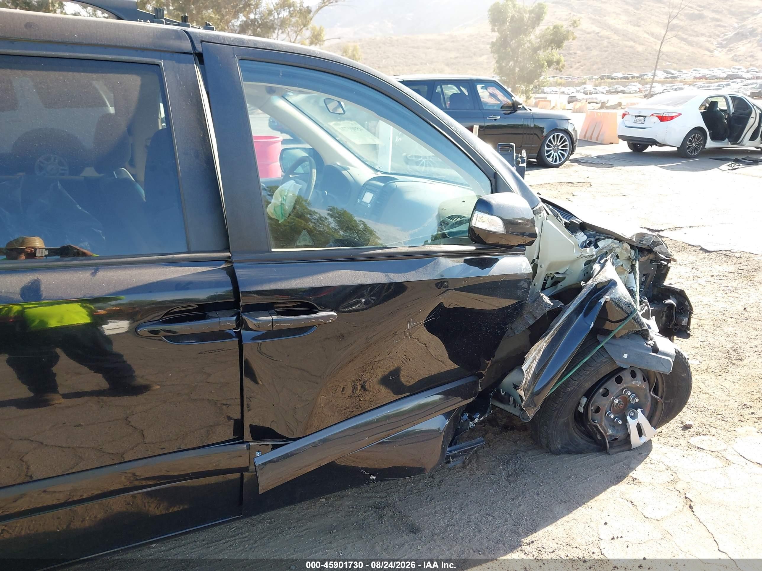 2012 Kia Sedona Lx Black vin: KNDMG4C74C6470269