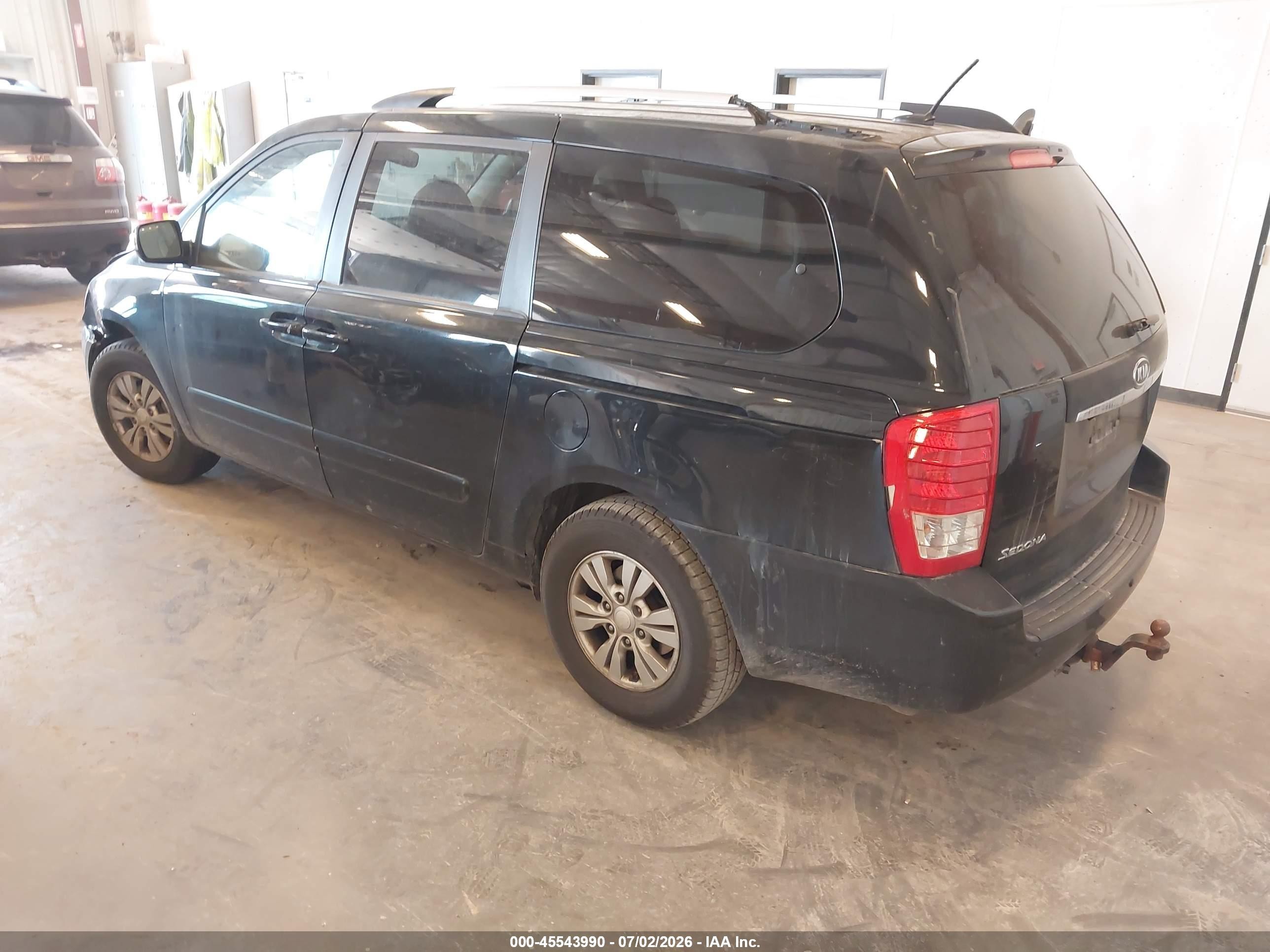 2012 Kia Sedona Lx Black vin: KNDMG4C74C6485693