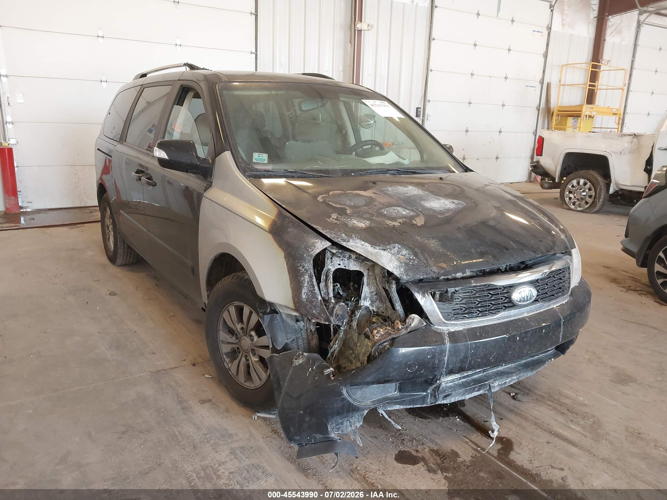 2012 Kia Sedona Lx Black vin: KNDMG4C74C6485693